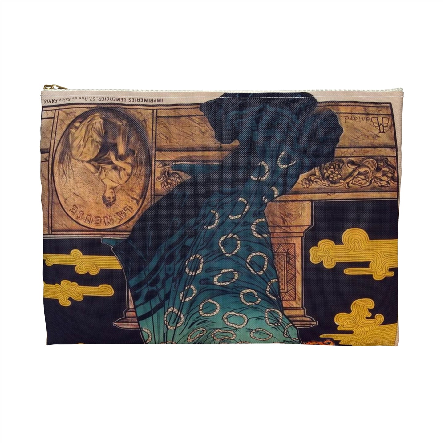 Musée Européen de la Bière - beer advertising posters -008 Large Organizer Pouch with Black Zipper