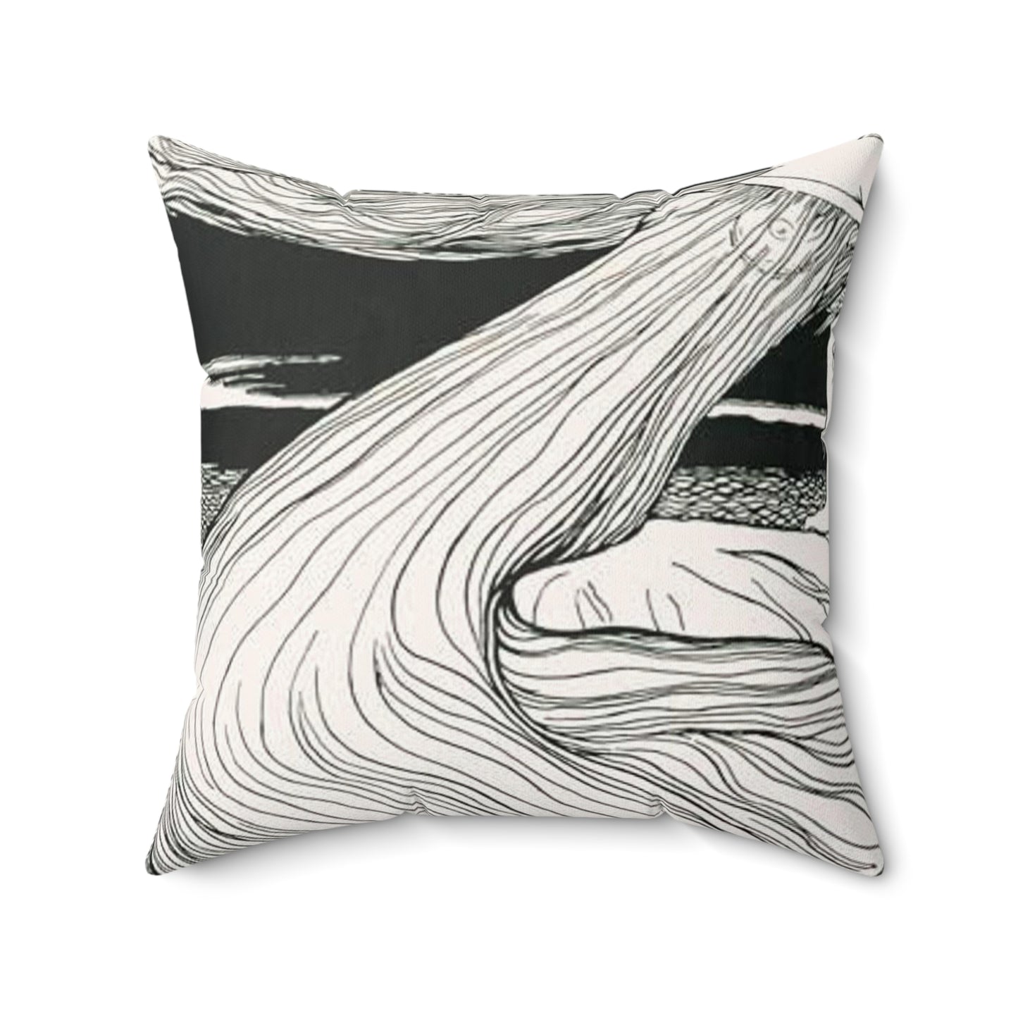 Witzel-210 - Art nouveau public domain image Decorative Accent Square Pillow