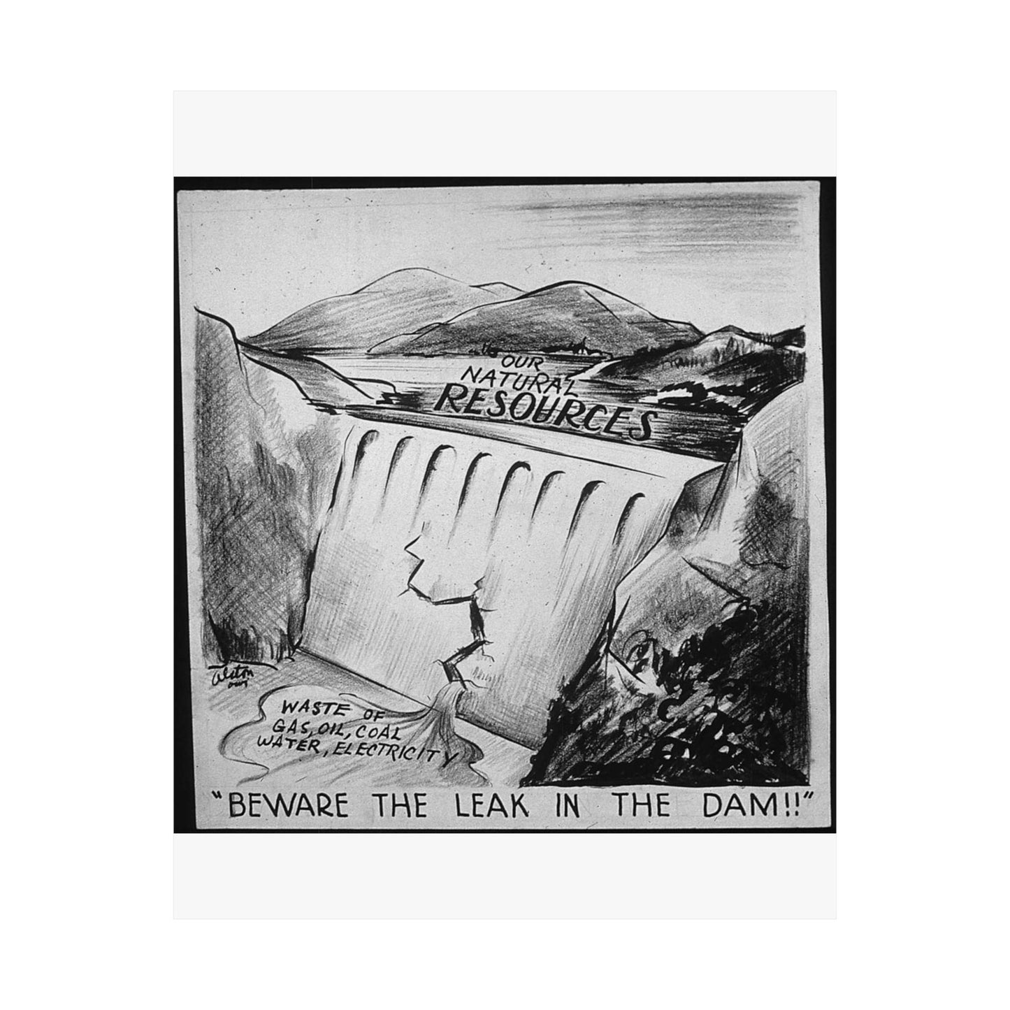 "BEWARE OF THE LEAK IN THE DAM!!" High Quality Matte Wall Art Poster for Home, Office, Classroom