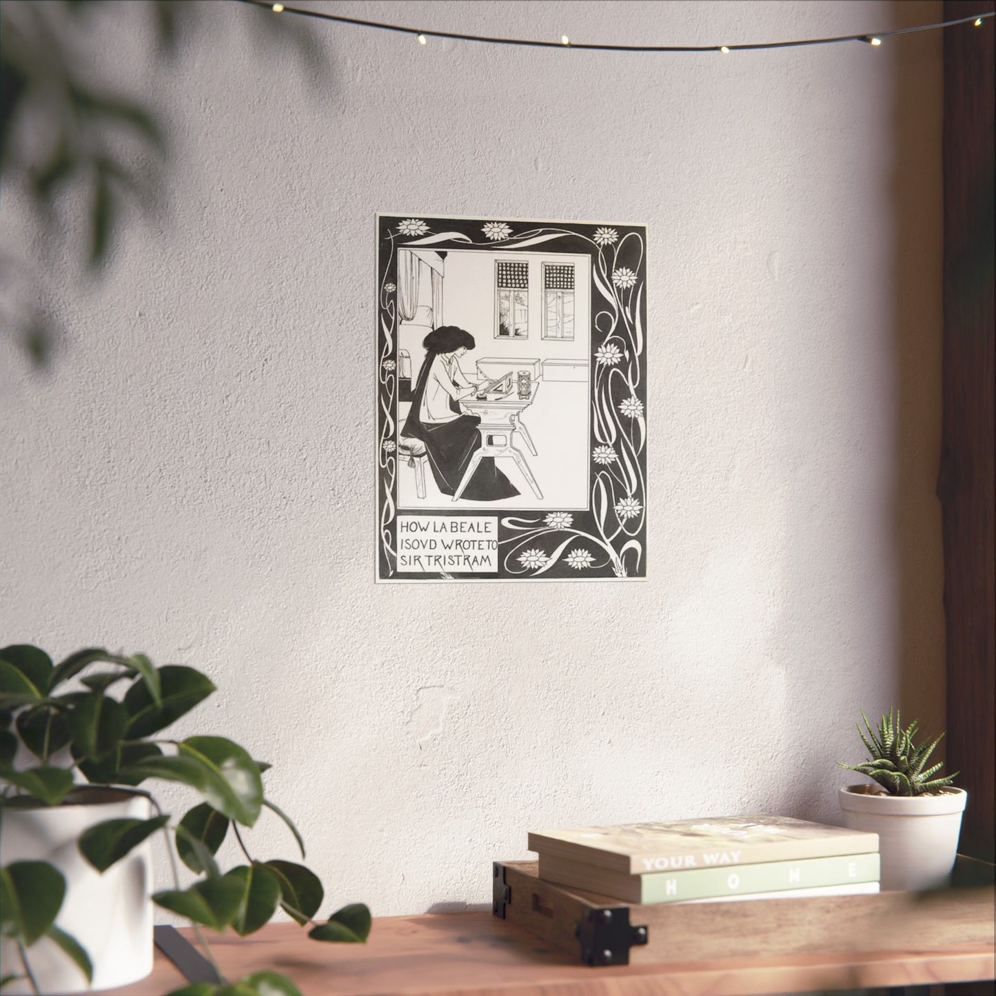 How la Beale Isoud wrote to Sir Tristram High Quality Matte Wall Art Poster for Home, Office, Classroom