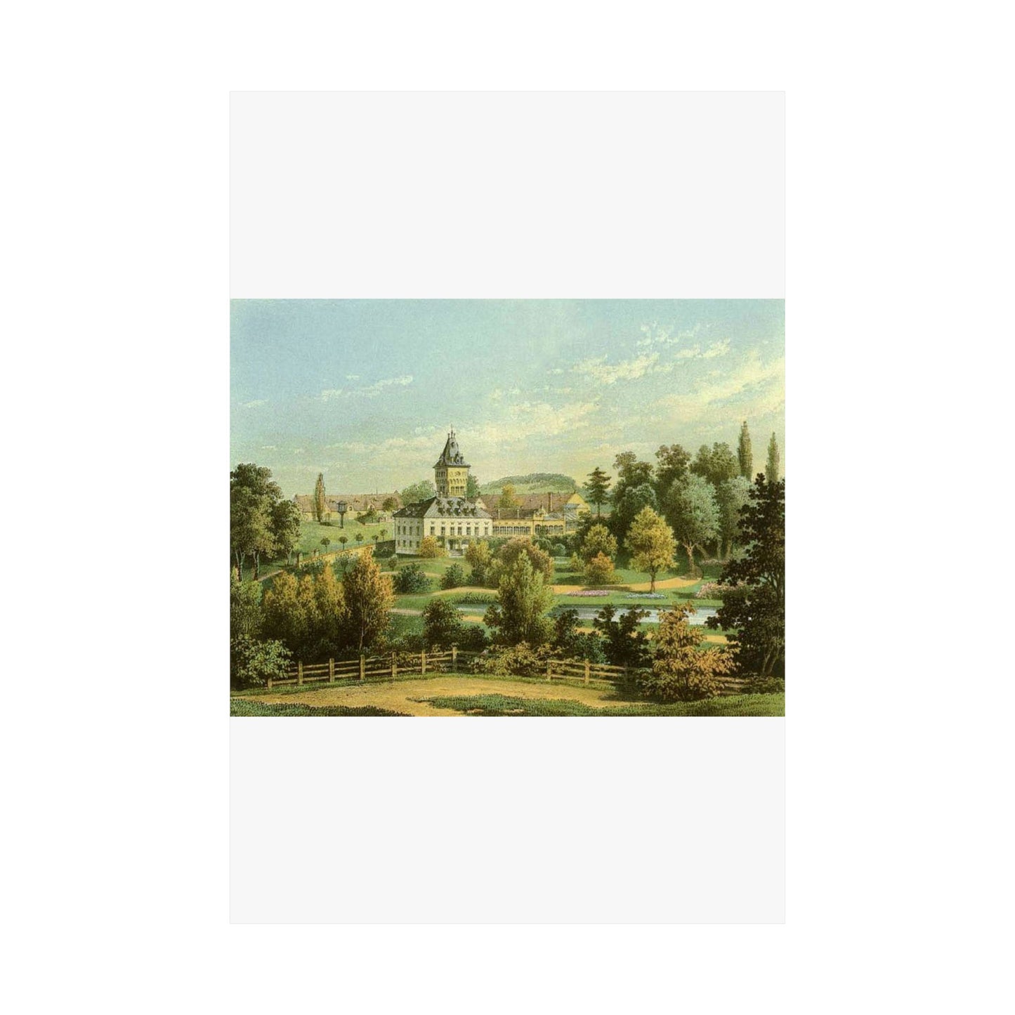 Schloss Peilau-Gladishof Sammlung Duncker High Quality Matte Wall Art Poster for Home, Office, Classroom