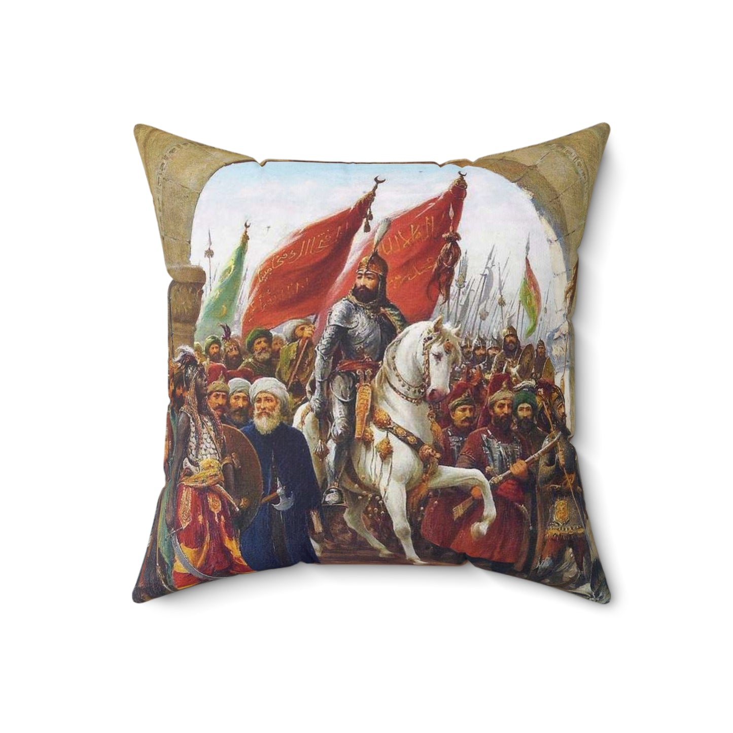 Zonaro GatesofConst - Public domain scan of drawing Decorative Accent Square Pillow