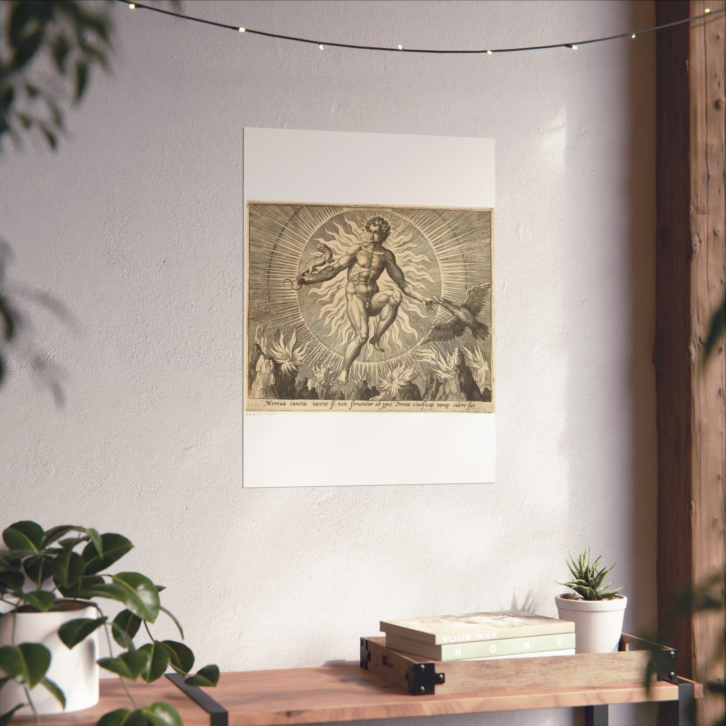 Adriaen Collaert - Vuur - Engraving, Public domain image High Quality Matte Wall Art Poster for Home, Office, Classroom