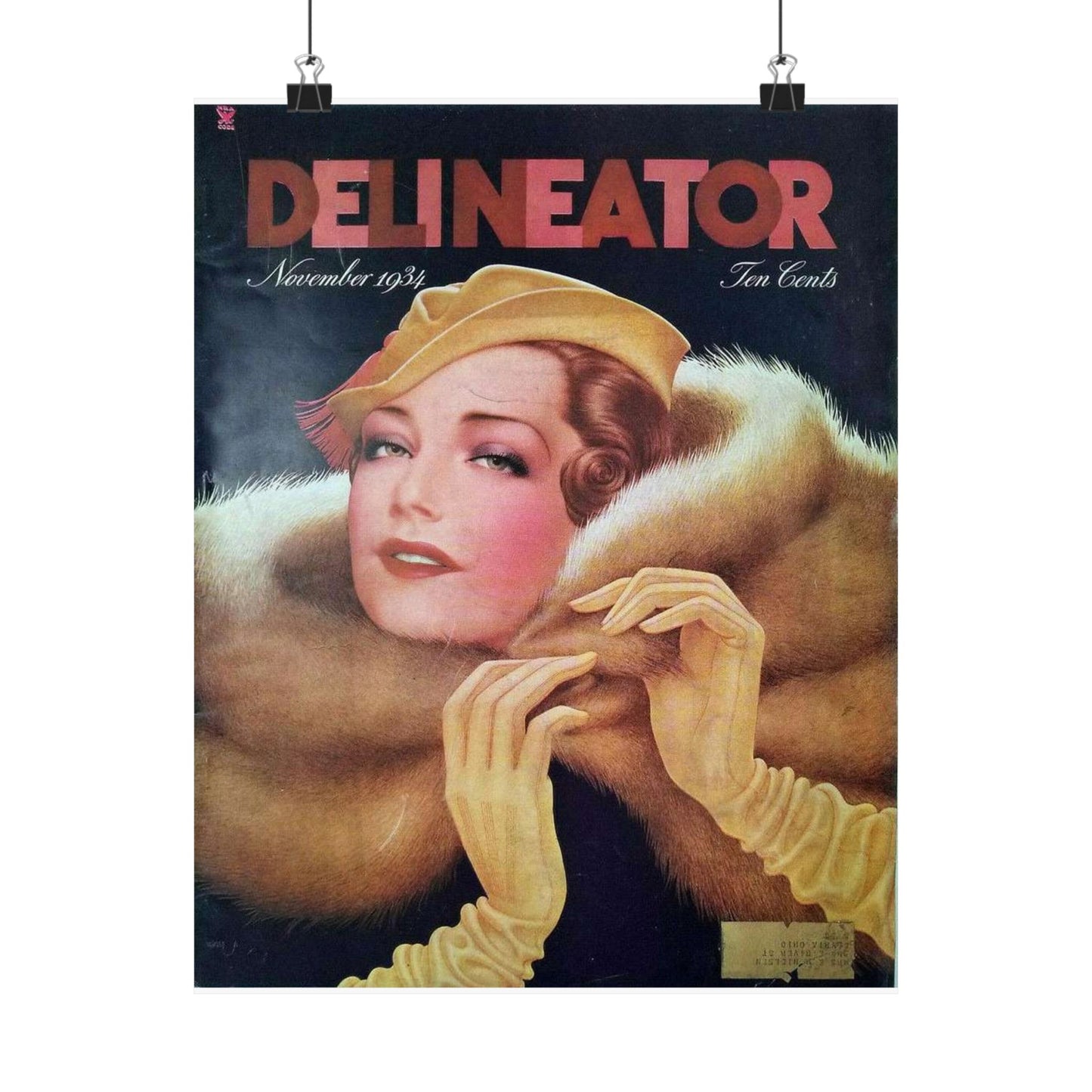 Delineator 1934-11 - Art Deco public domain image High Quality Matte Wall Art Poster for Home, Office, Classroom