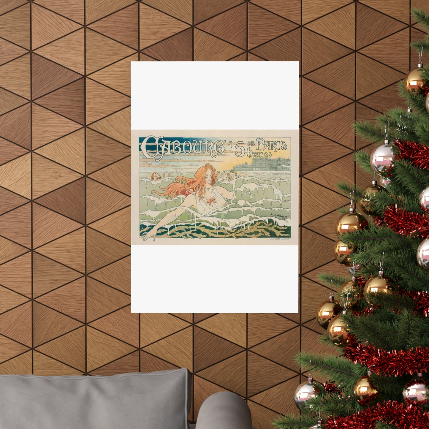Affiche belge pour le "Casino de Cabourg". High Quality Matte Wall Art Poster for Home, Office, Classroom