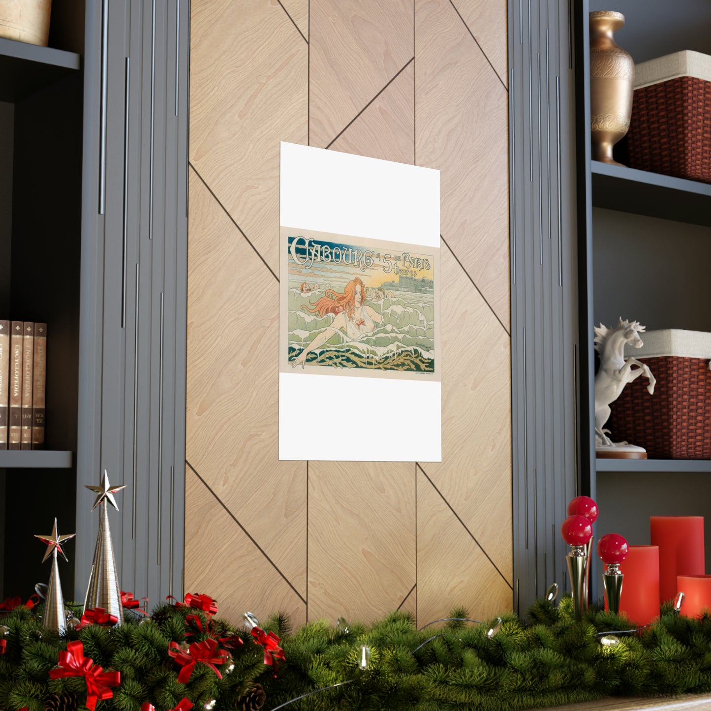 Affiche belge pour le "Casino de Cabourg". High Quality Matte Wall Art Poster for Home, Office, Classroom