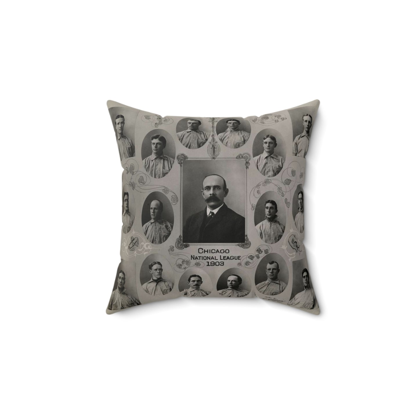1903 Chicago Cubs portraits Decorative Accent Square Pillow