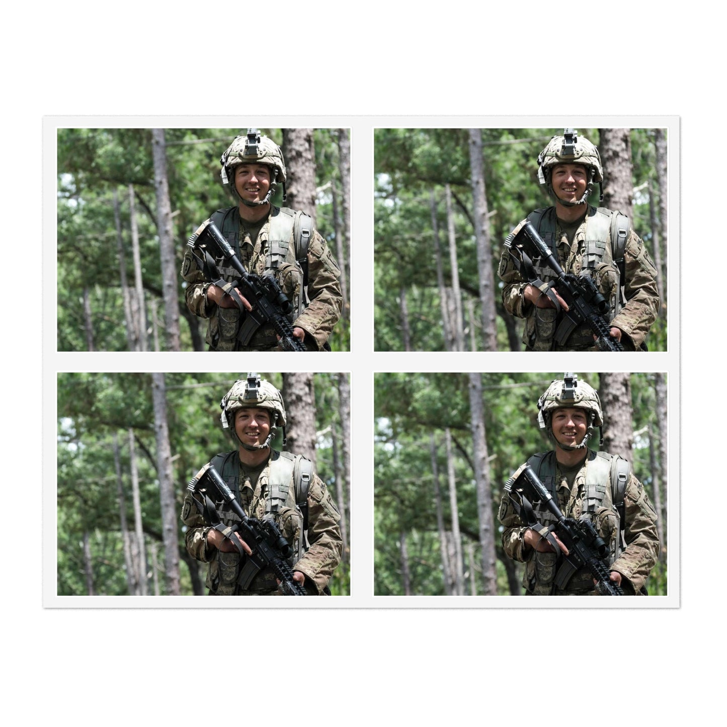1st Lt. Jamieson Barnes an officer with Headquarters, Laminated UV Protective Vinyl Stickers