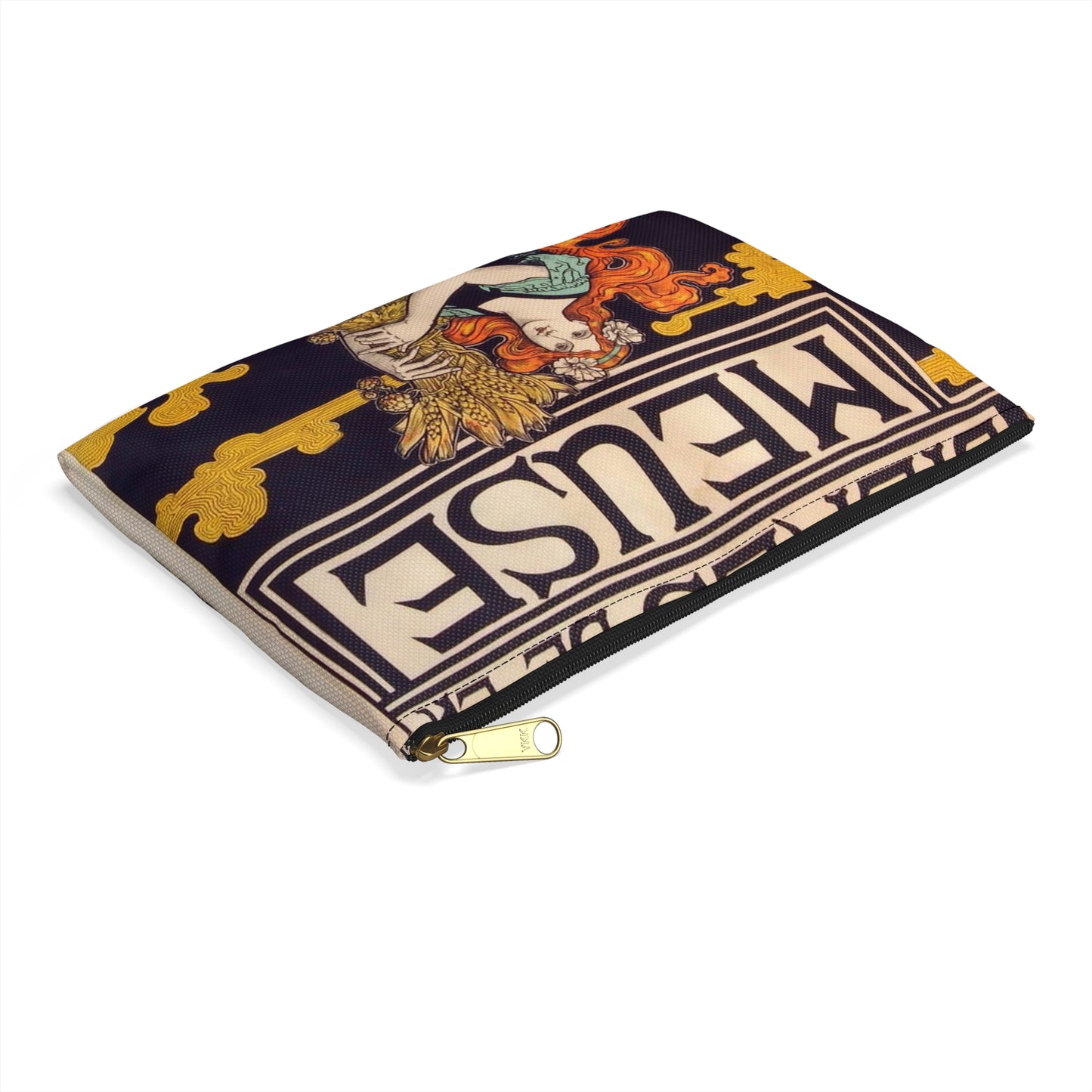 Musée Européen de la Bière - beer advertising posters -008 Large Organizer Pouch with Black Zipper