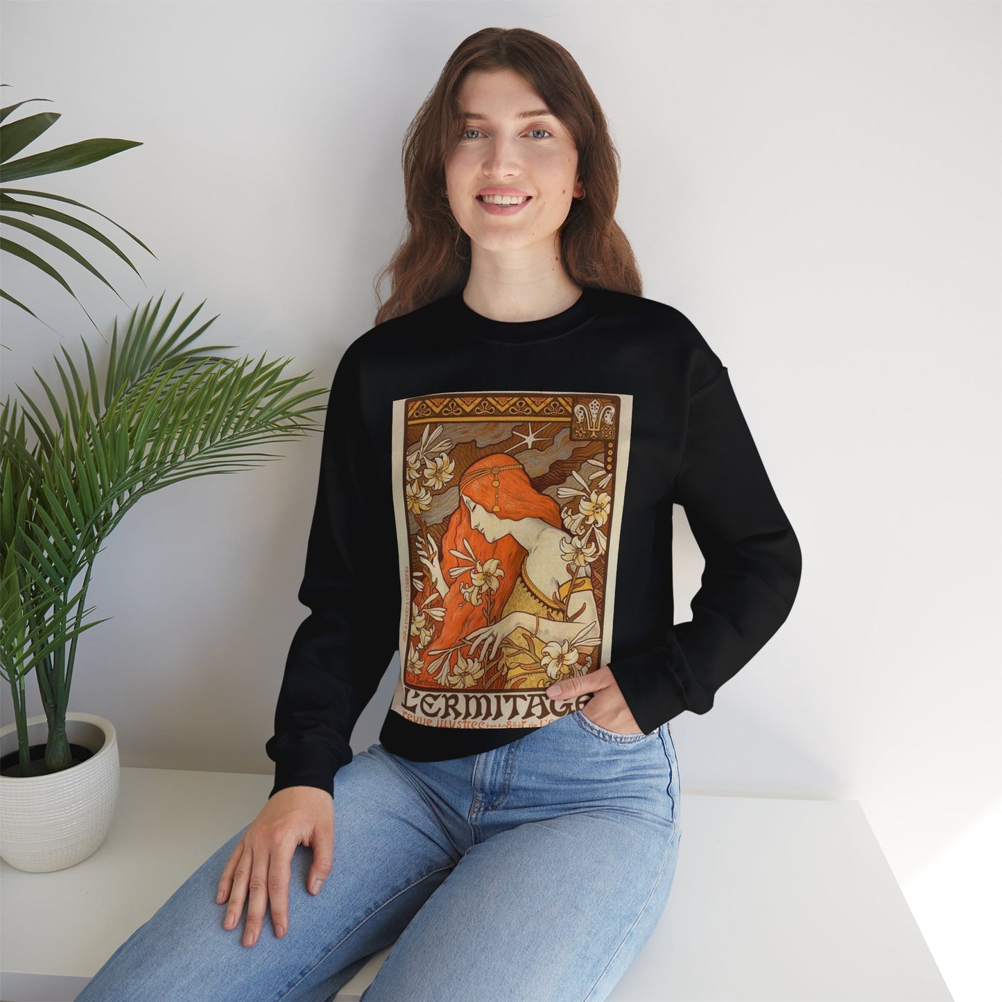 Paul Emile Berthon - Affiche pour la Revue "l'Érmitage. Black Heavy Blend Adult Crew Neck SweatShirt