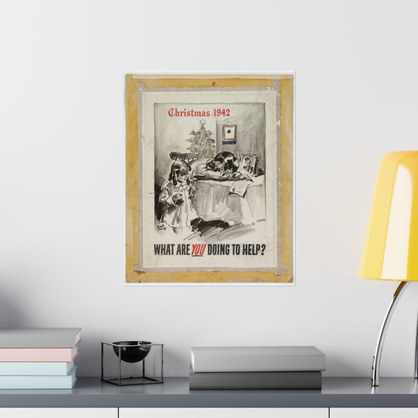 What Are You Doing to Help? Christmas 1942 High Quality Matte Wall Art Poster for Home, Office, Classroom