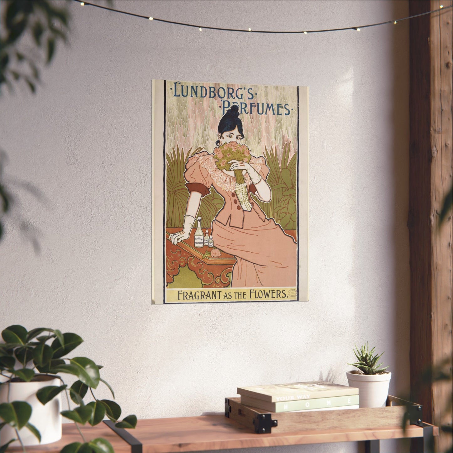 Lundborg's perfumes, Art Nouveau poster High Quality Matte Wall Art Poster for Home, Office, Classroom
