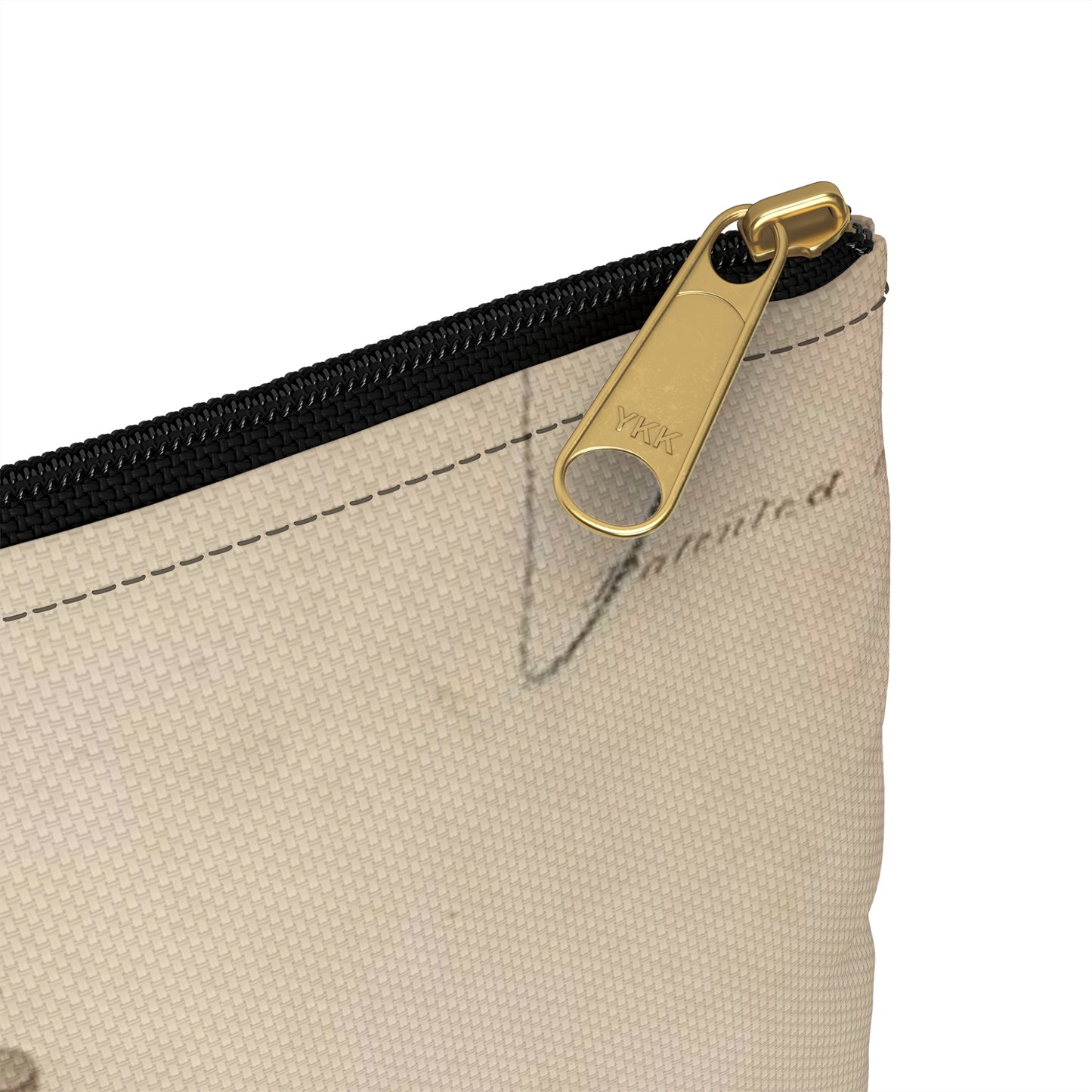 Patent drawing - Drawing of a Harp Guitar Public domain image Large Organizer Pouch with Black Zipper