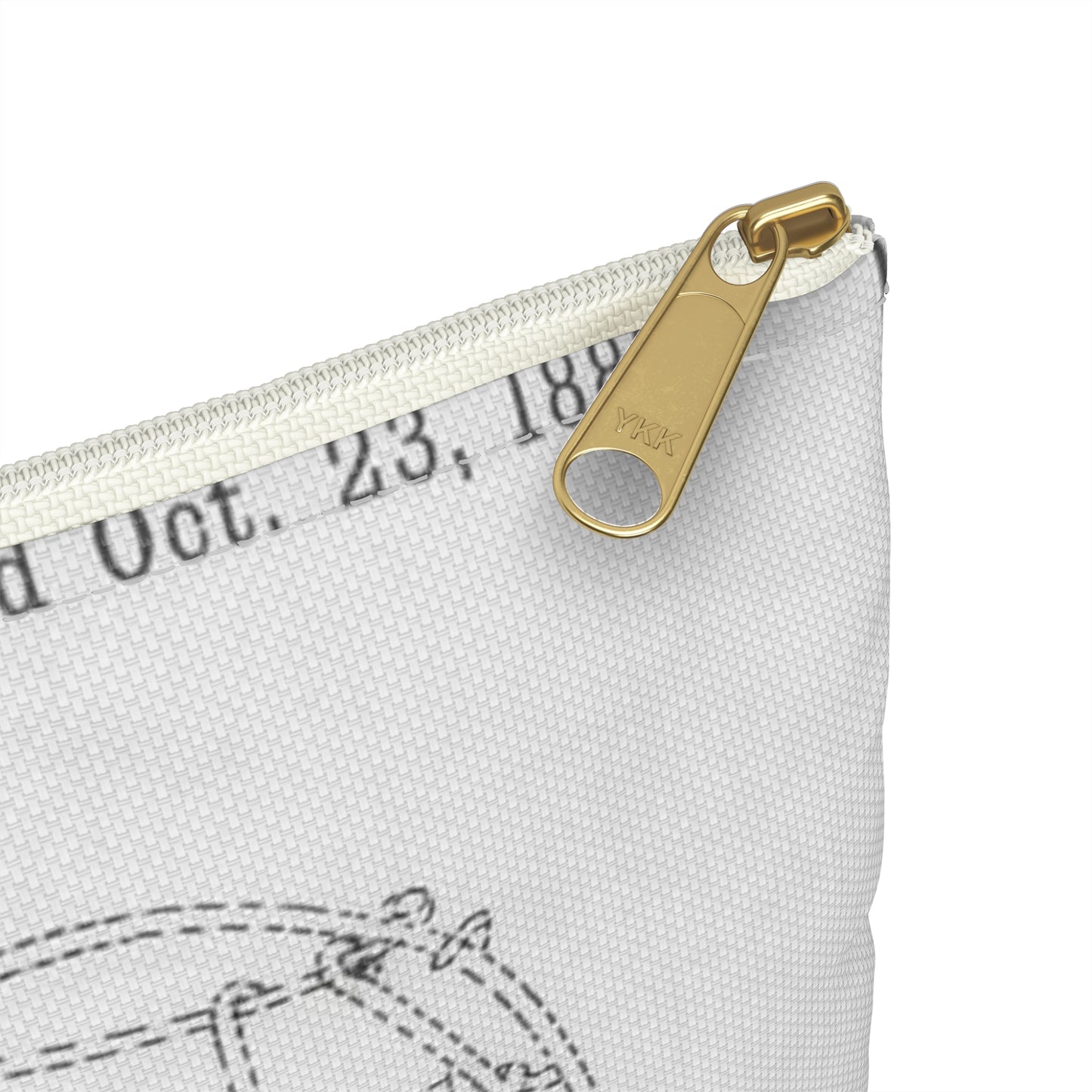 Patent drawing - Drawing of a "Mask for Base Ball Catchers" Public domain image Large Organizer Pouch with Black Zipper