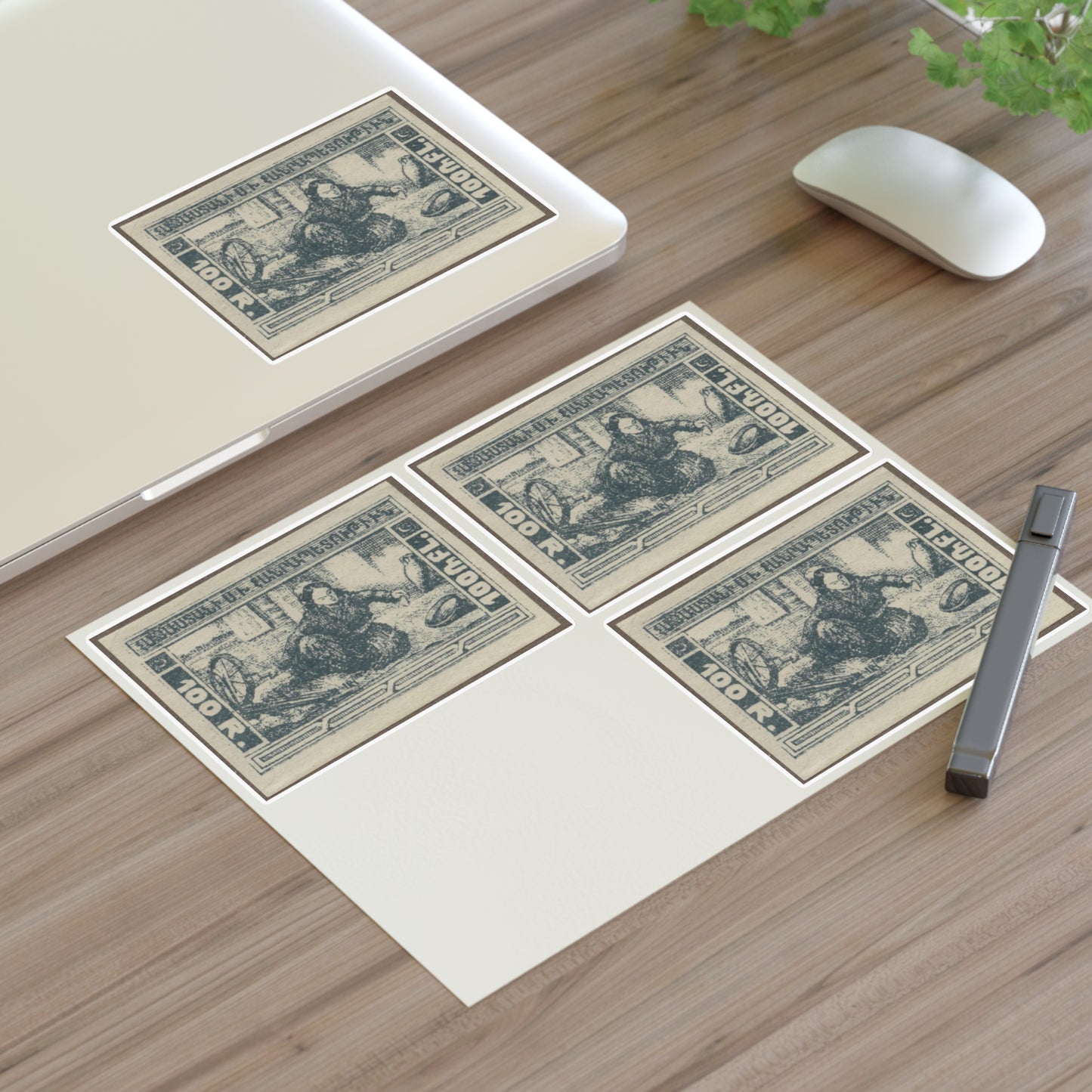 Frimärke ur Gösta Bodmans filatelistiska motivsamling, påbörjad 1950.Frimärke från Armenien, 1922. Motiv av textilarbetare. Kvinna med gammaldags spinnrock. Laminated UV Protective Vinyl Stickers