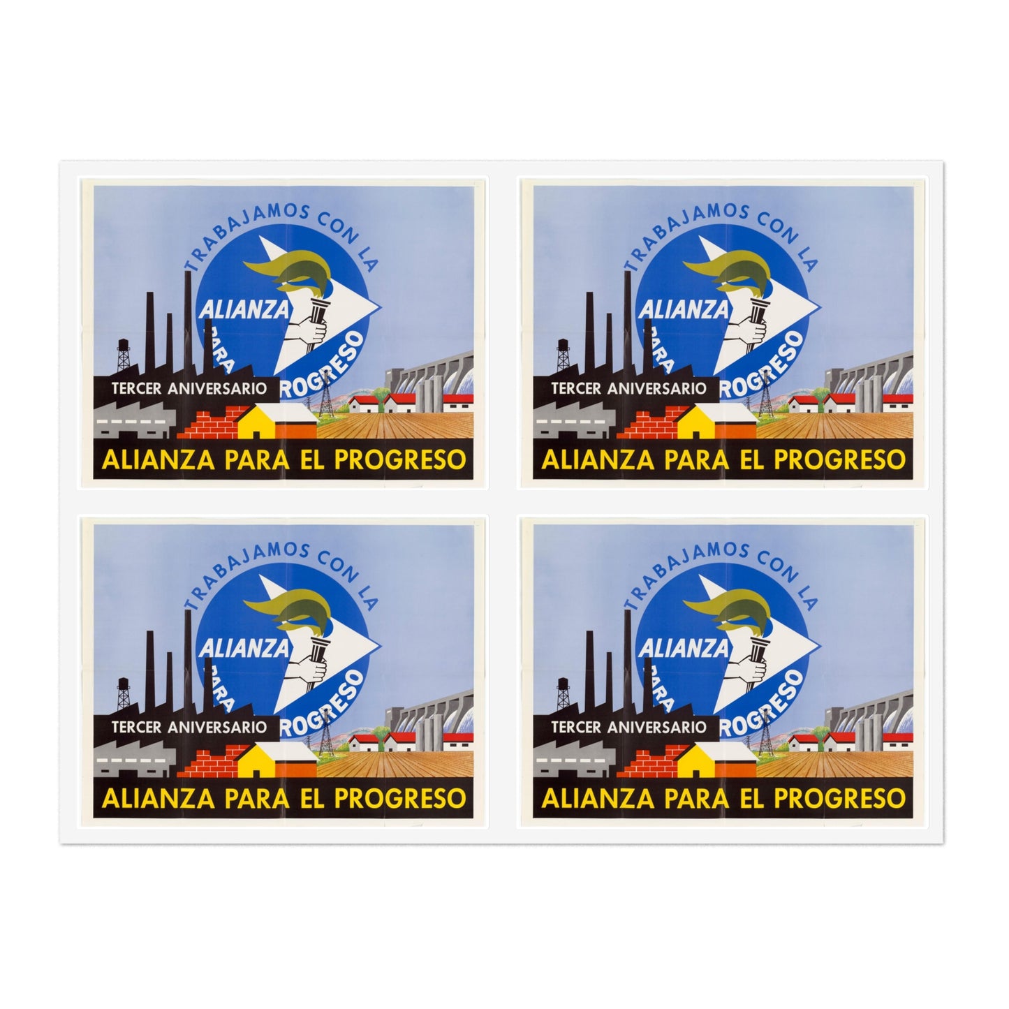 Alliance Posters, Cold War American Propaganda poster Laminated UV Protective Vinyl Stickers