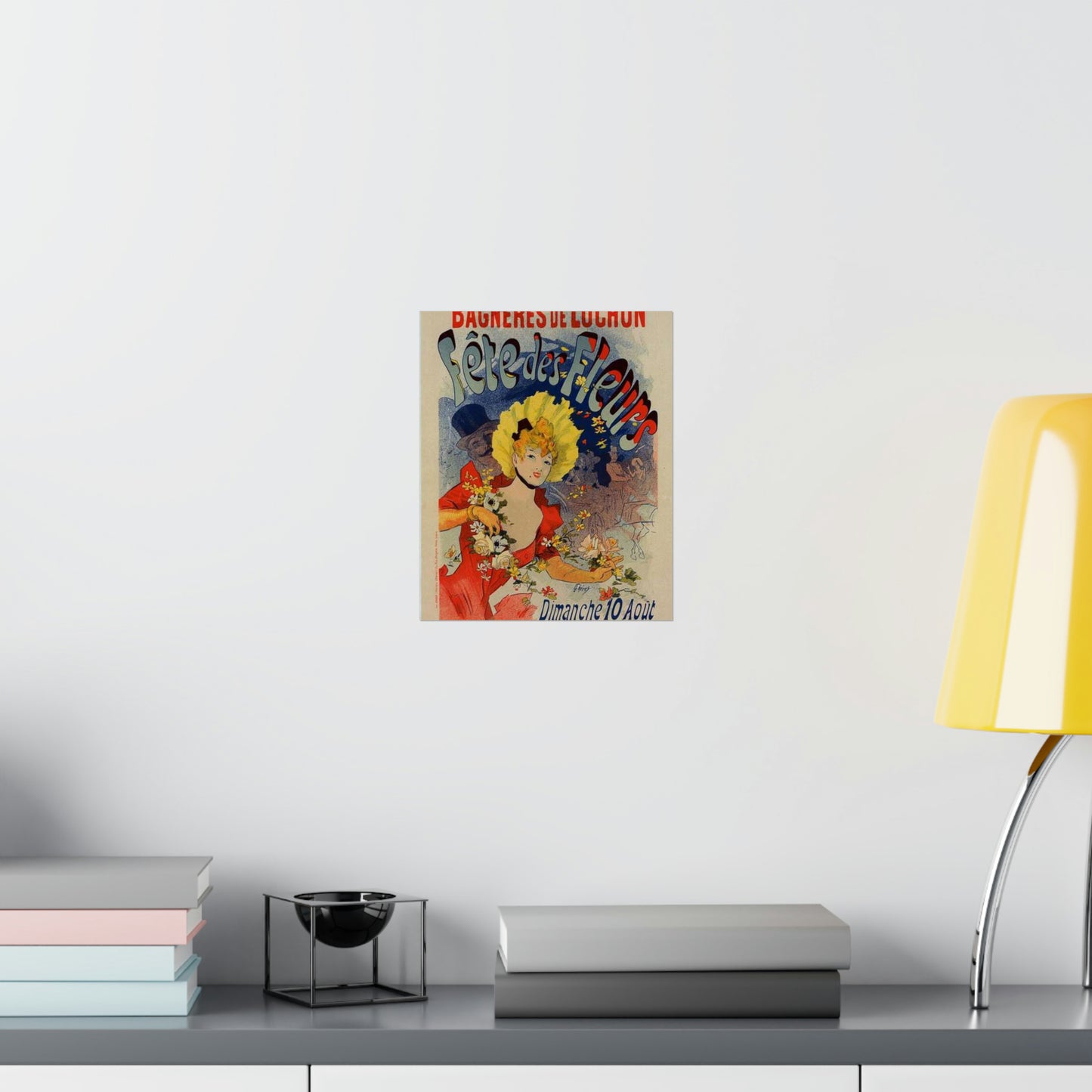 Affiche pour la "Fête des Fleurs de Bagnères-de-Luchon". High Quality Matte Wall Art Poster for Home, Office, Classroom