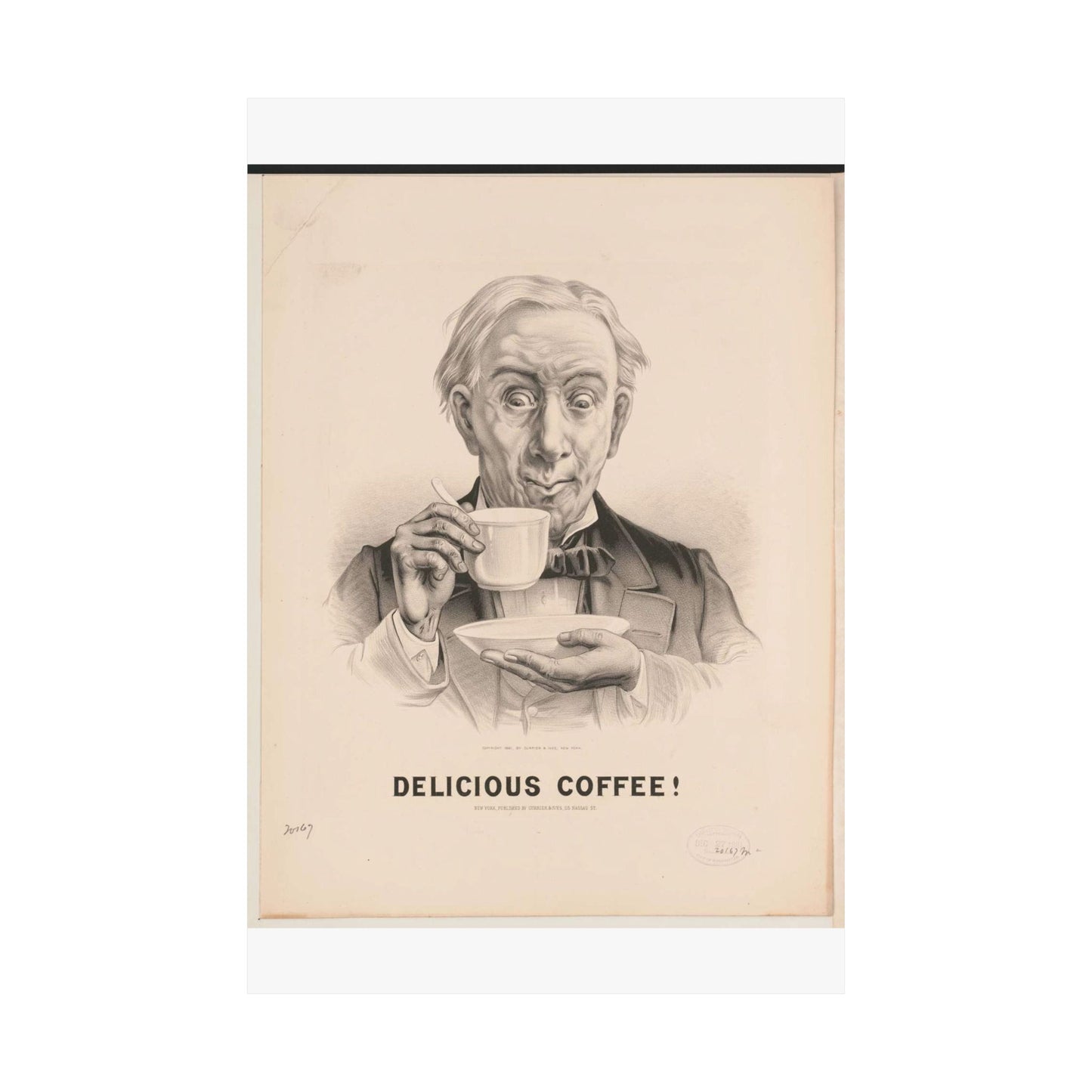 Delicious Coffee! - Print, Library of Congress collection High Quality Matte Wall Art Poster for Home, Office, Classroom