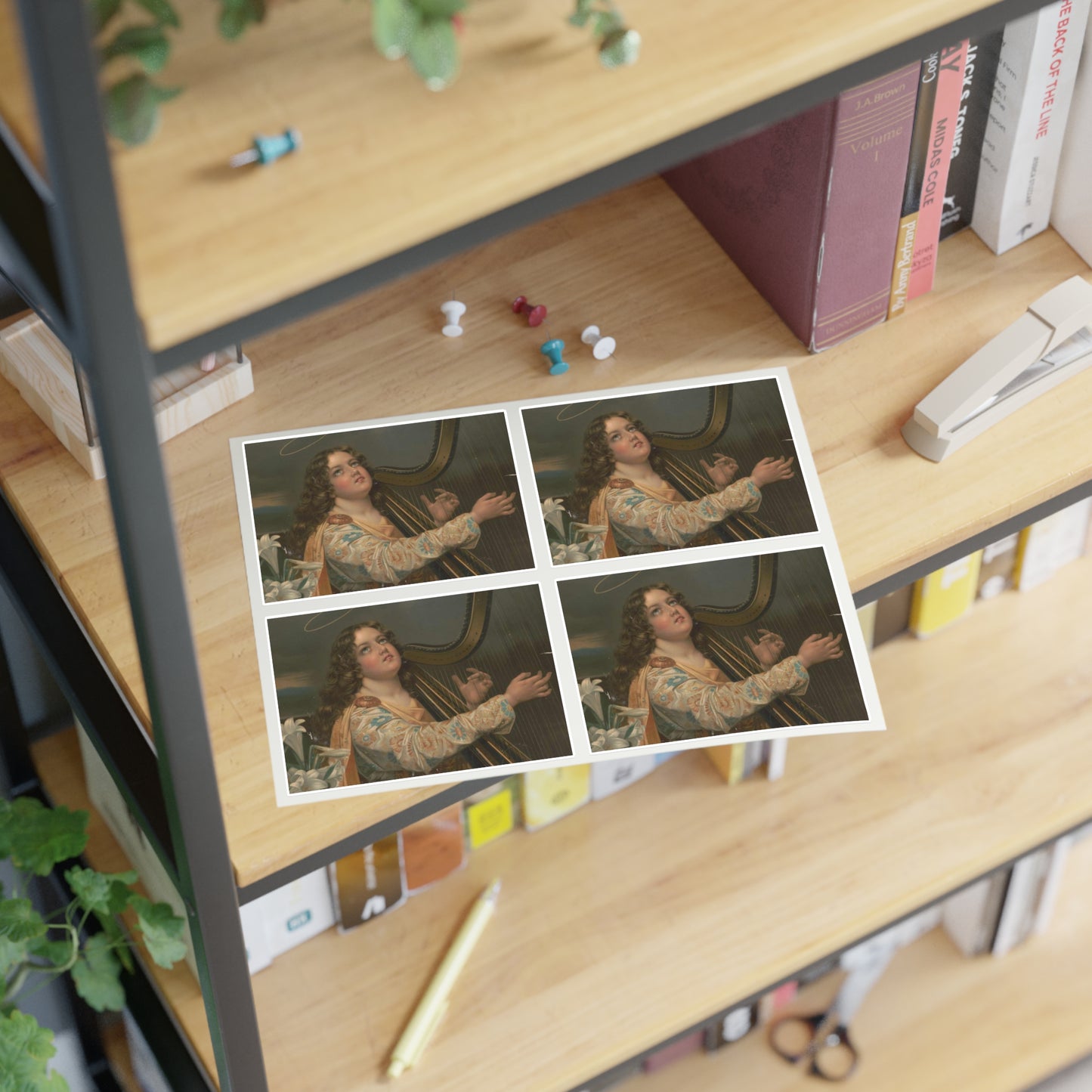 St. Cecelia - Print, Library of Congress collection Laminated UV Protective Vinyl Stickers