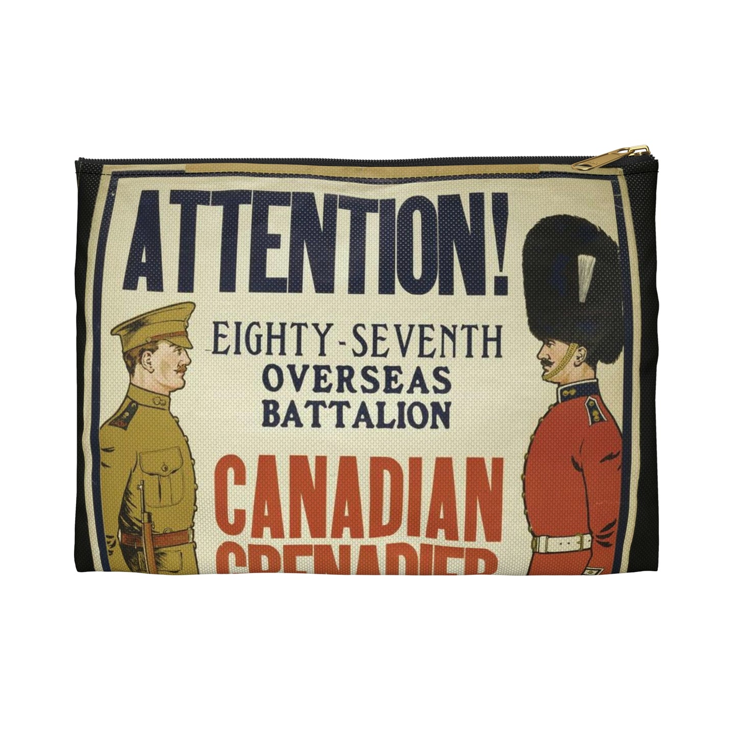 Attention! ... Canadian Grenadier Guards now recruiting Large Organizer Pouch with Black Zipper