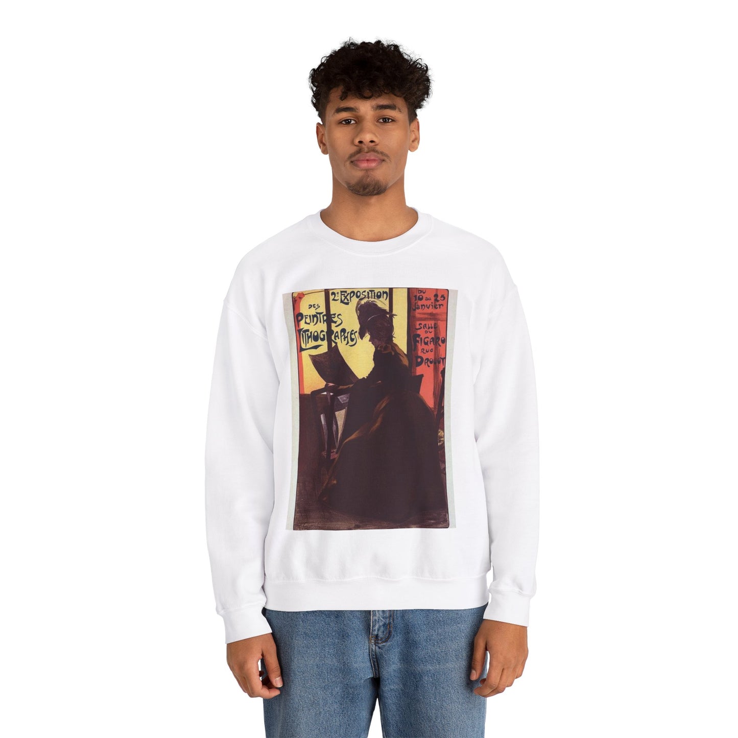 Affiche pour la "2e Exposition des Peintres-Lithographes". White Heavy Blend Adult Crew Neck SweatShirt