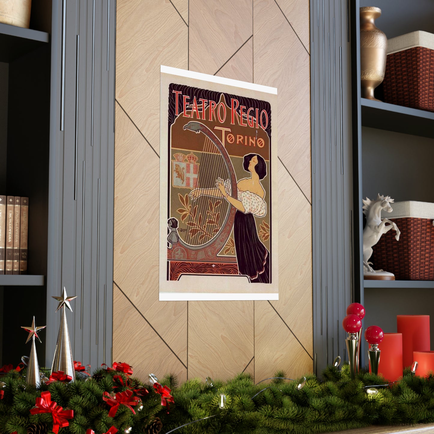 Affiche italienne pour le "Théâtre royal de Turin" High Quality Matte Wall Art Poster for Home, Office, Classroom