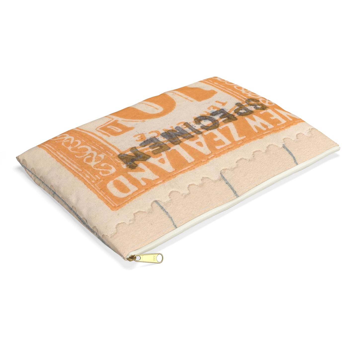 Ten penny Unemployment Relief stamp overprinted 'Specimen' Large Organizer Pouch with Black Zipper
