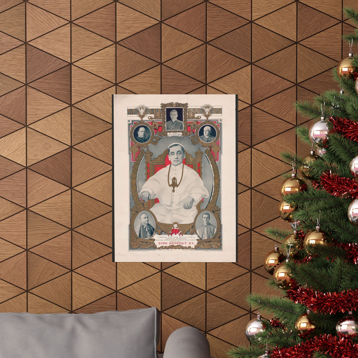 Pope Benedict XV: Cardinal Giacomo Della Chiese, Archbishop of Bologna, Elected Supreme Pontiff of the Catholic Church, September 3, 1914 High Quality Matte Wall Art Poster for Home, Office, Classroom