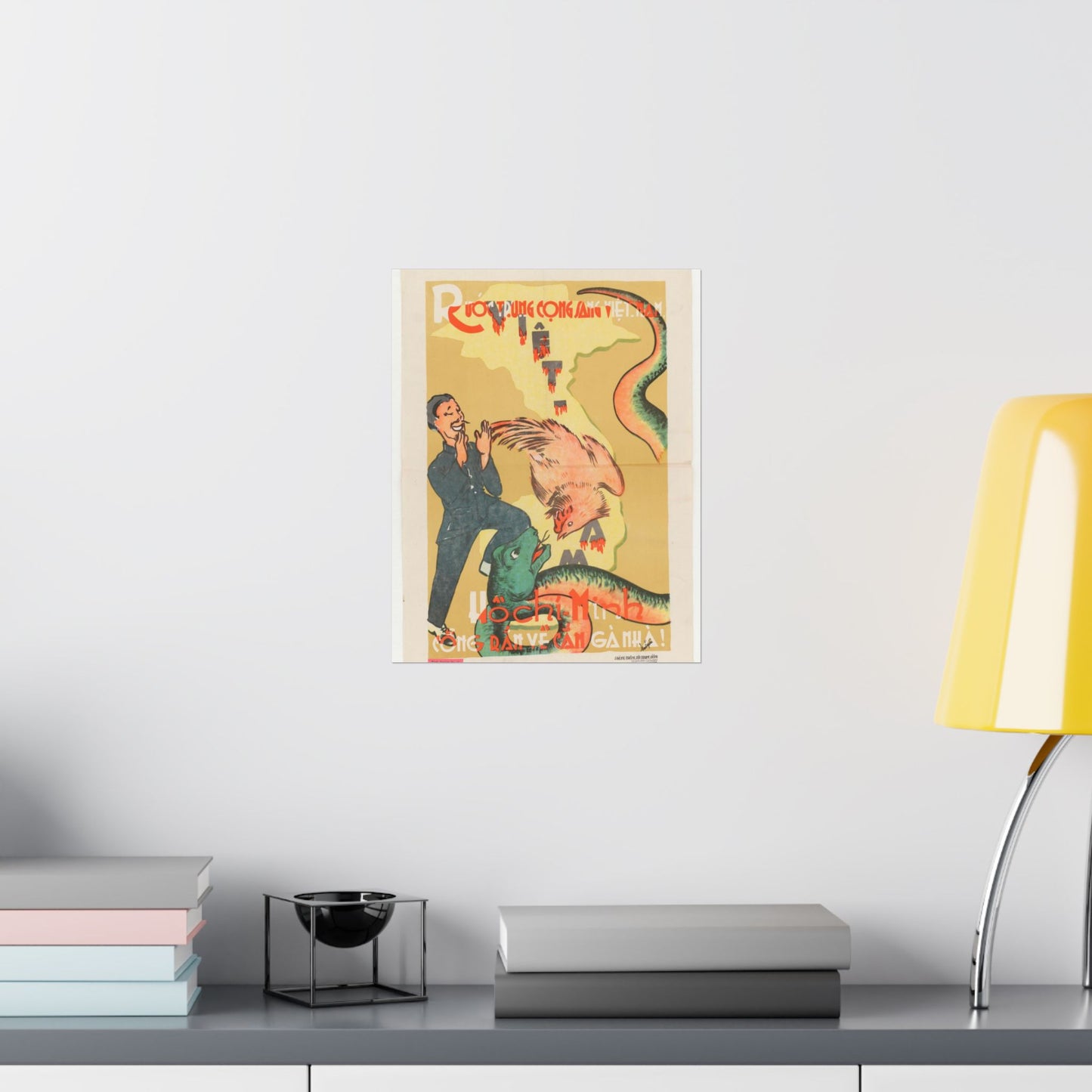 Viet Poster #2, Cold War American Propaganda poster High Quality Matte Wall Art Poster for Home, Office, Classroom