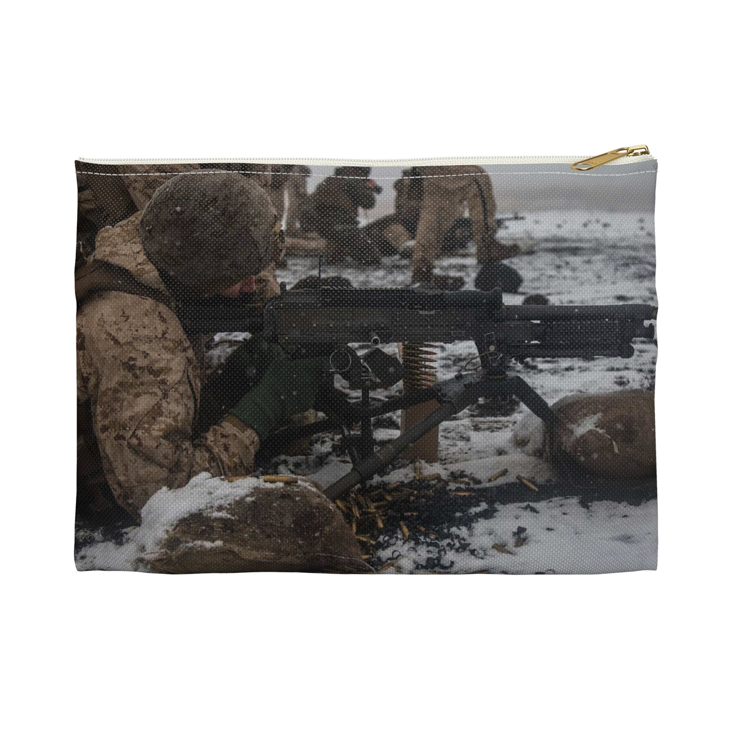 U.S. Marine Corps Lance Cpl. Jimmy Medders, a machine Large Organizer Pouch with Black Zipper