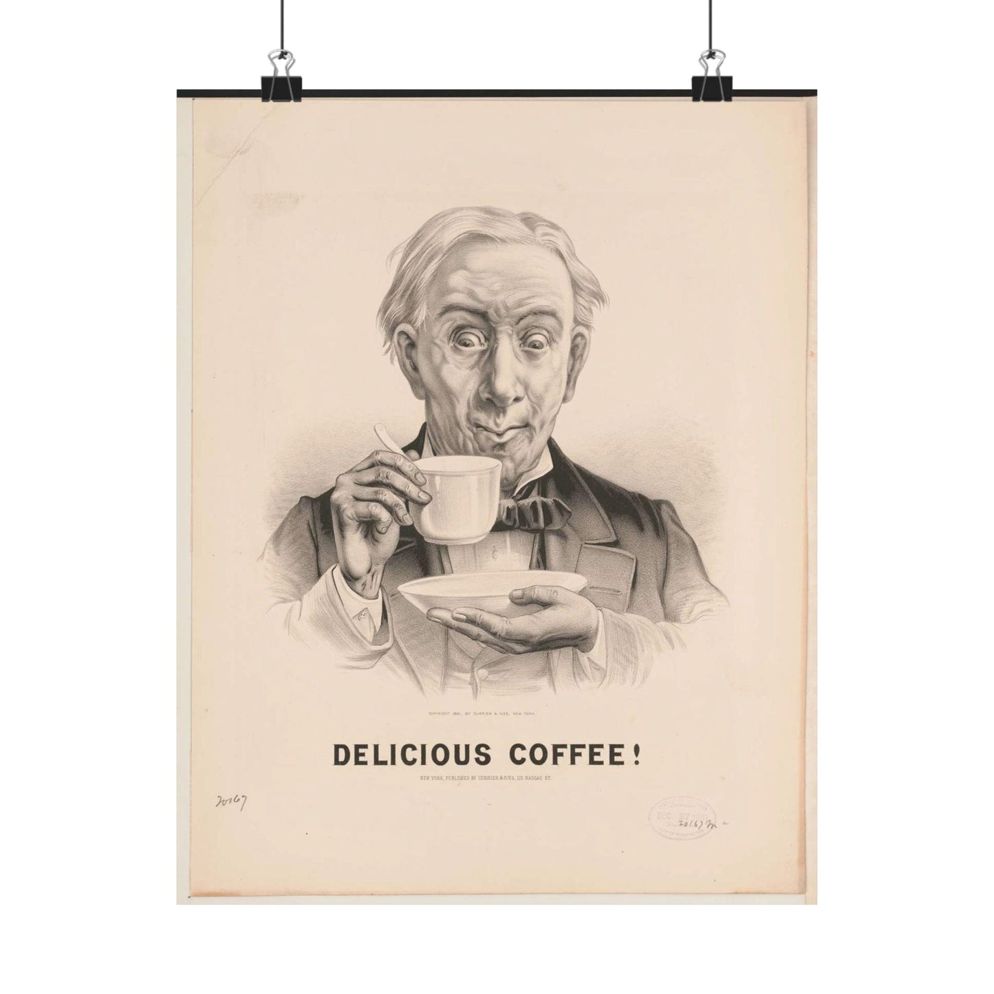 Delicious Coffee! - Print, Library of Congress collection High Quality Matte Wall Art Poster for Home, Office, Classroom