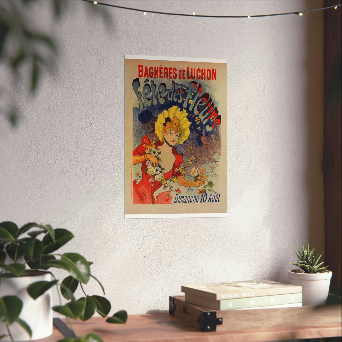 Affiche pour la "Fête des Fleurs de Bagnères-de-Luchon". High Quality Matte Wall Art Poster for Home, Office, Classroom
