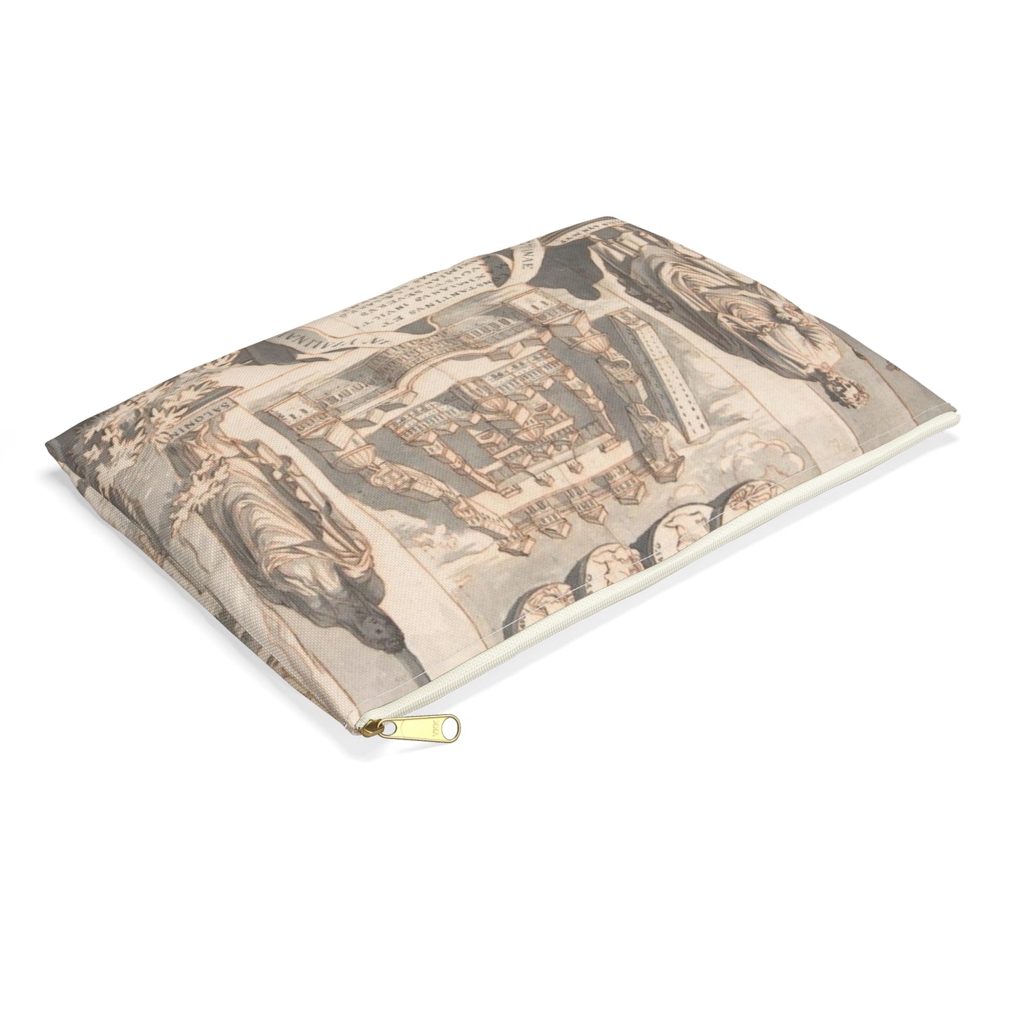 A Reconstruction of the Thermae of Diocletian (above) and a View of the Ruins (below) Large Organizer Pouch with Black Zipper