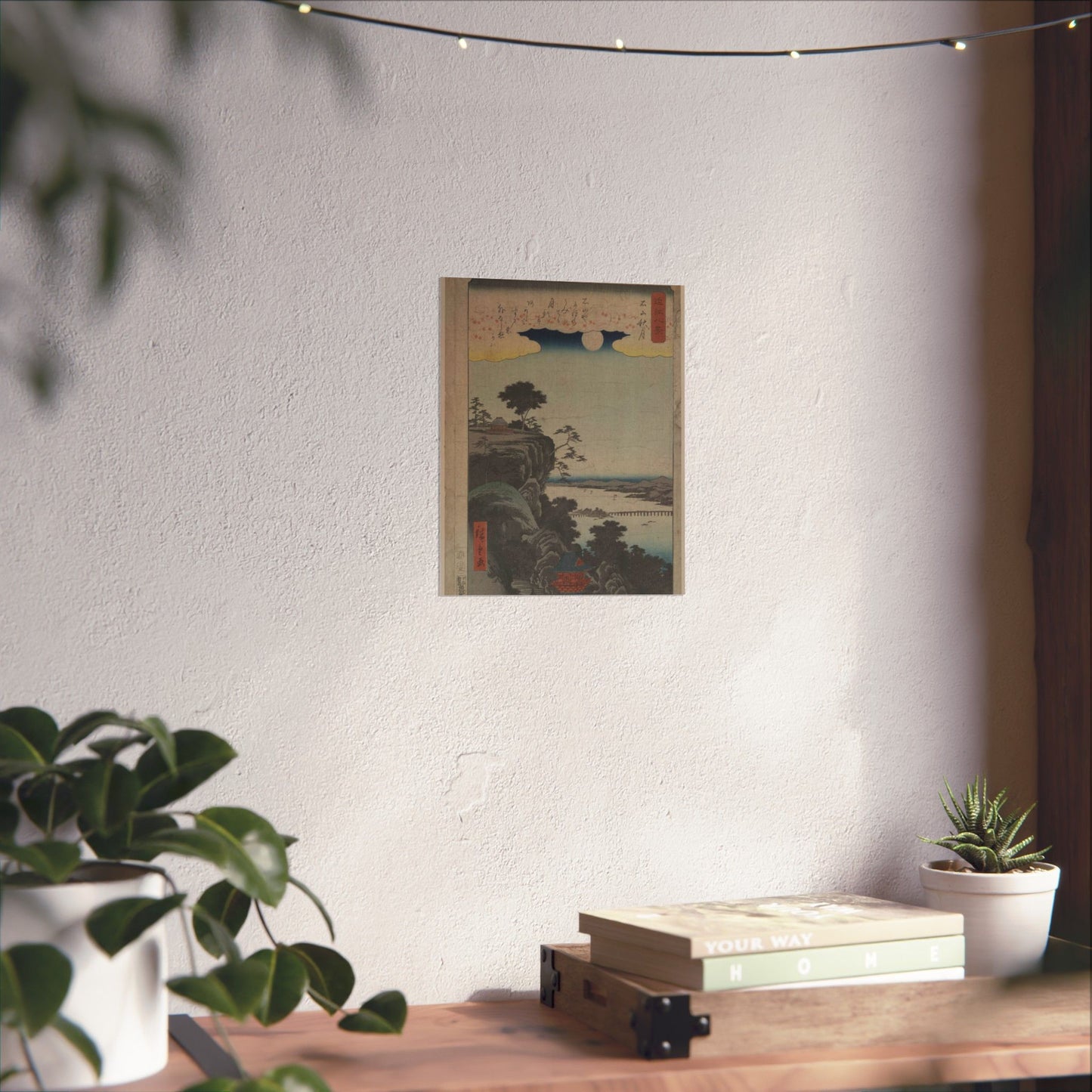Ishiyama no shūgestu, Ando Hiroshige - Ukiyo e print High Quality Matte Wall Art Poster for Home, Office, Classroom