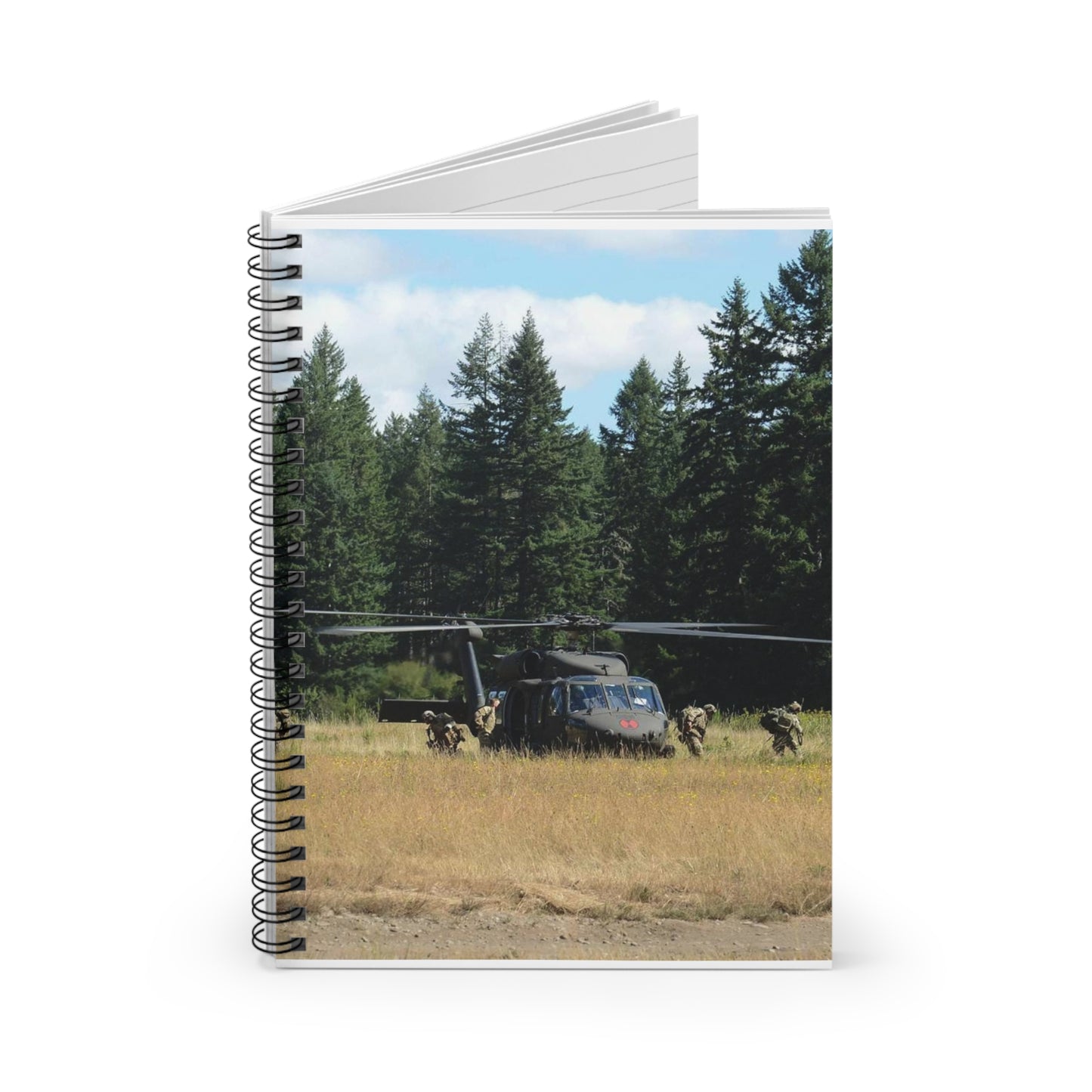 Tactical Air Control Party Airmen take up positions Spiral Bound Ruled Notebook with Printed Cover