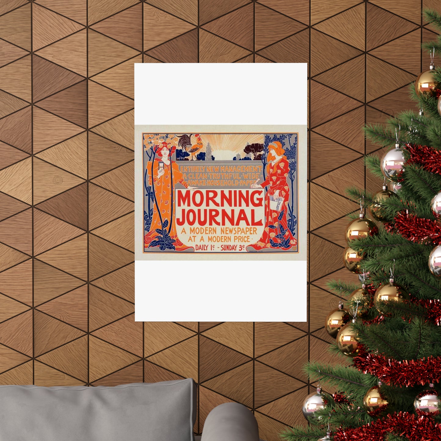 Louis Rhead - Affiche américaine pour le "Morning Journal". High Quality Matte Wall Art Poster for Home, Office, Classroom