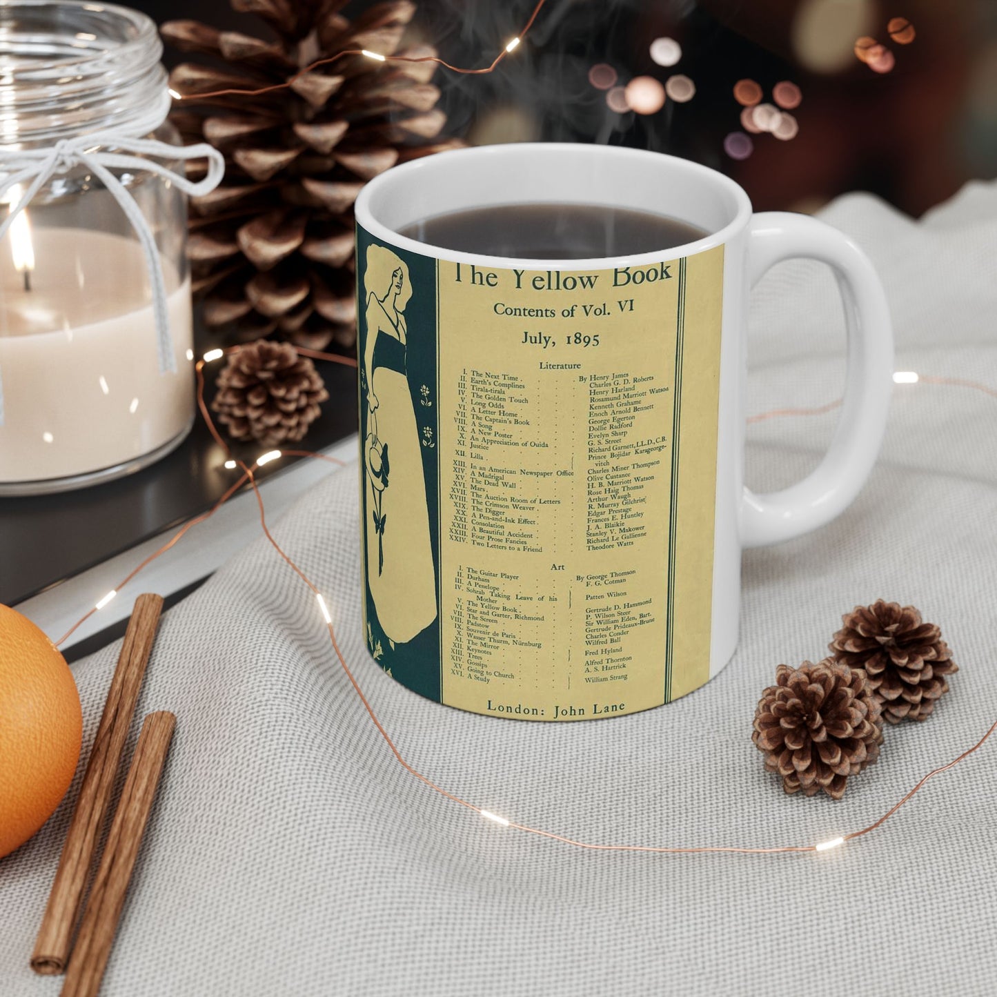 Sold here. The Yellow Book. Contents of Vol. VI, July, 1895 Beautiful Novelty Ceramic Coffee Mug 11oz