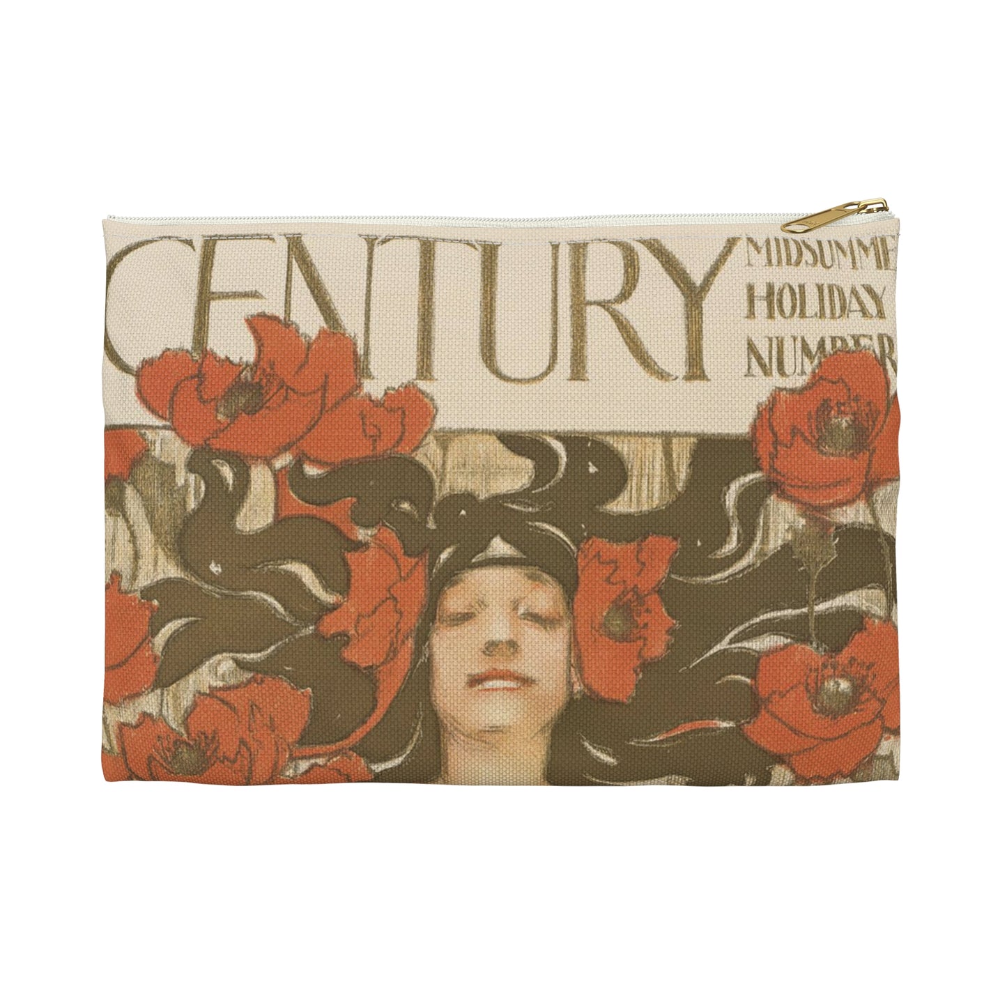 The century, August, midsummer holiday number Large Organizer Pouch with Black Zipper