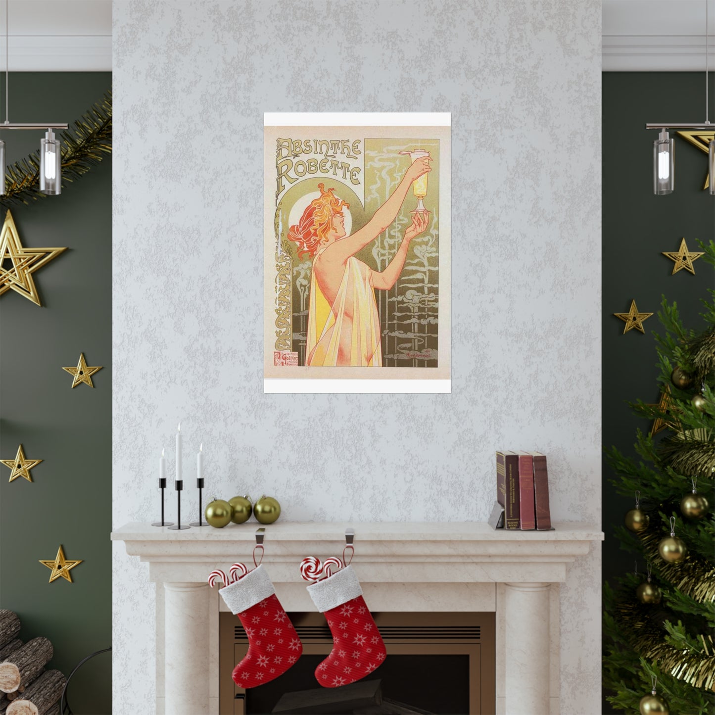 Affiche belge pour l' "Absinthe Robette". High Quality Matte Wall Art Poster for Home, Office, Classroom