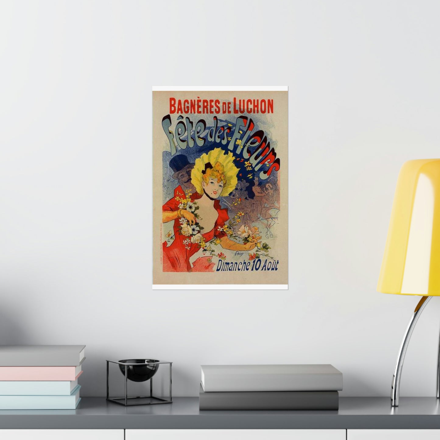 Affiche pour la "Fête des Fleurs de Bagnères-de-Luchon". High Quality Matte Wall Art Poster for Home, Office, Classroom