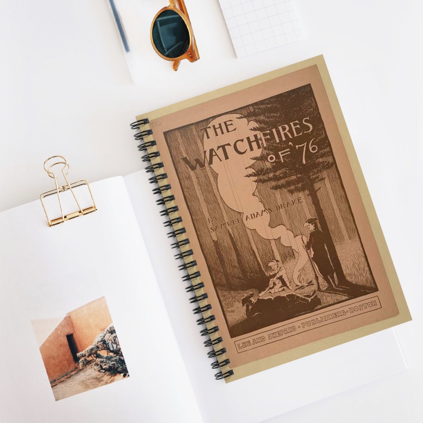 The watchfires of '76., Art Nouveau Poster Spiral Bound Ruled Notebook with Printed Cover