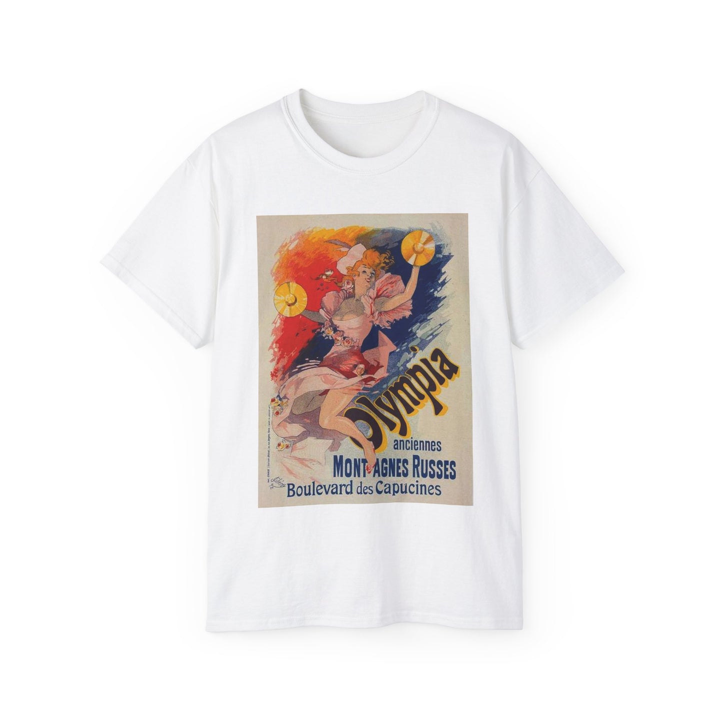 Affiche pour "Olympia". - Art nouveau public domain poster White T-Shirt Gildan 2000 Cotton Unisex