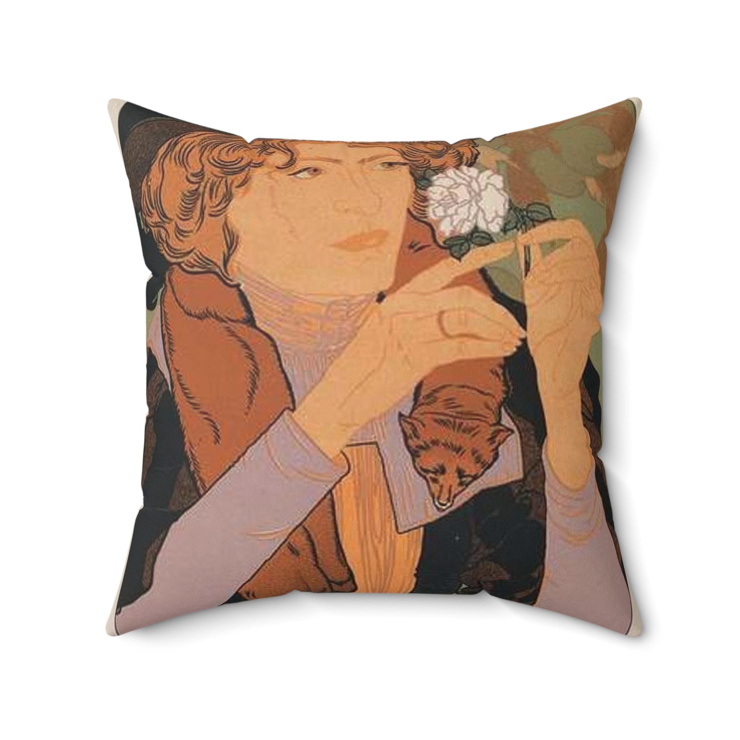 Affiche pour le Salon des Cent, "5e Exposition d'Art". Decorative Accent Square Pillow