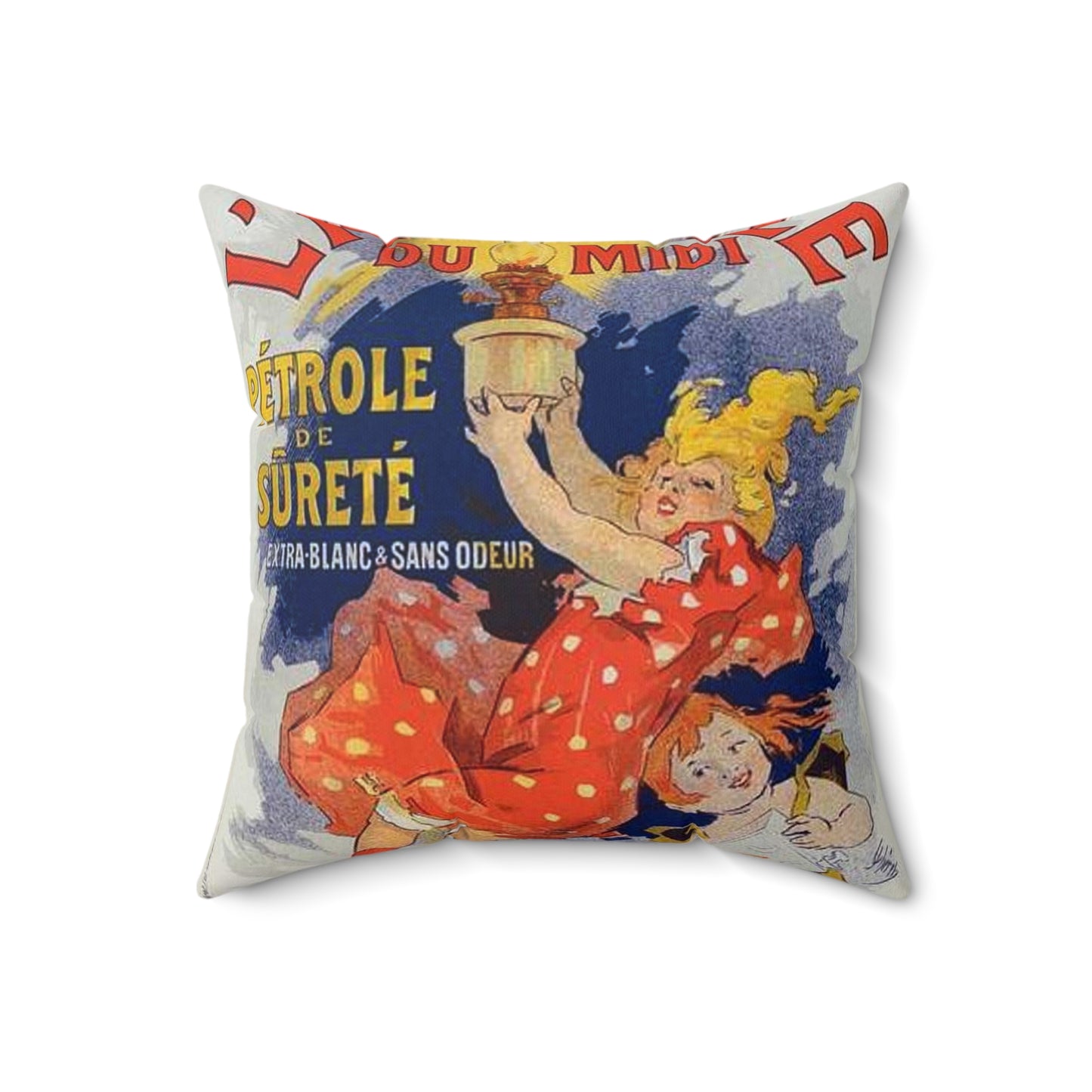 Affiche pour l' "Auréole du Midi". Decorative Accent Square Pillow