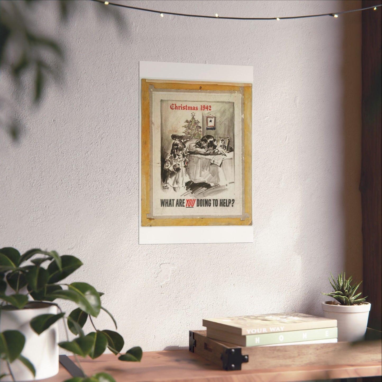 What Are You Doing to Help? Christmas 1942 High Quality Matte Wall Art Poster for Home, Office, Classroom