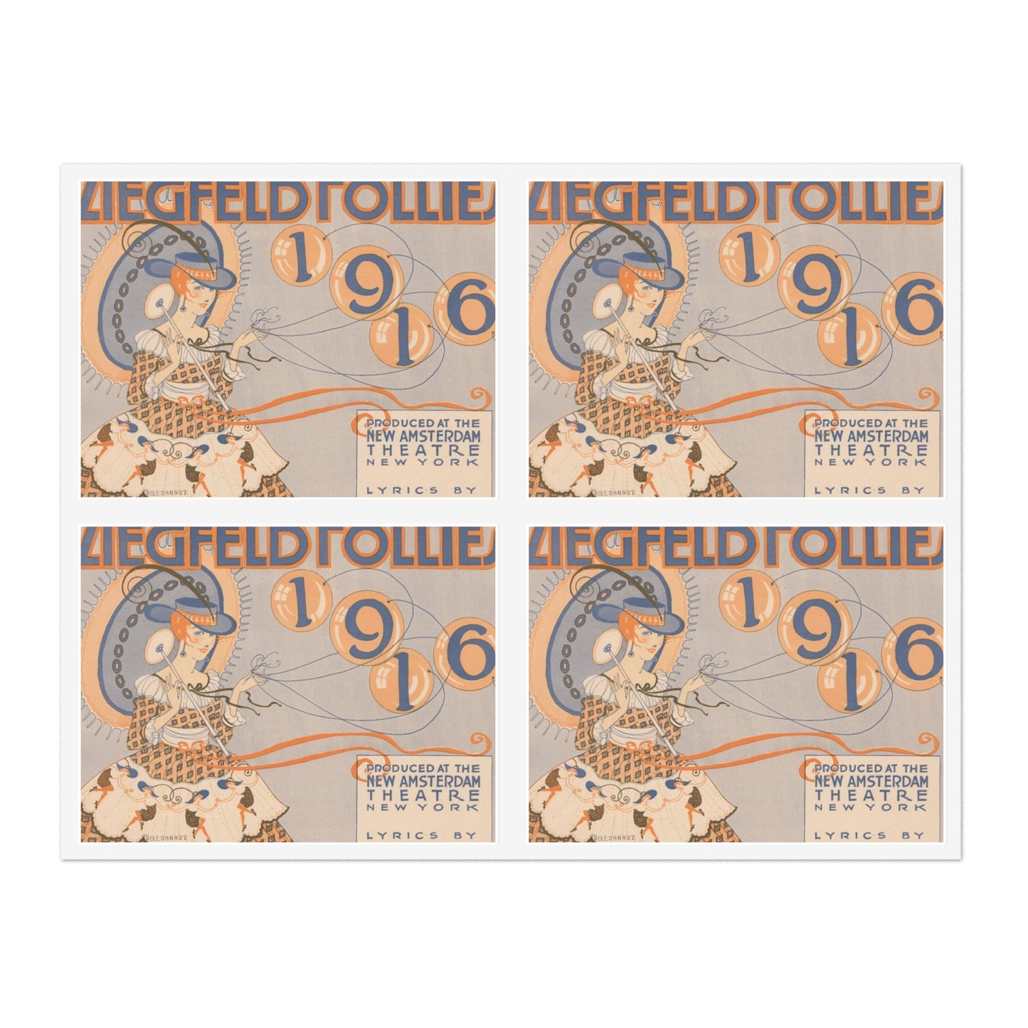 My lady of the Nile - Sheet music, Popular songs of the day Laminated UV Protective Vinyl Stickers