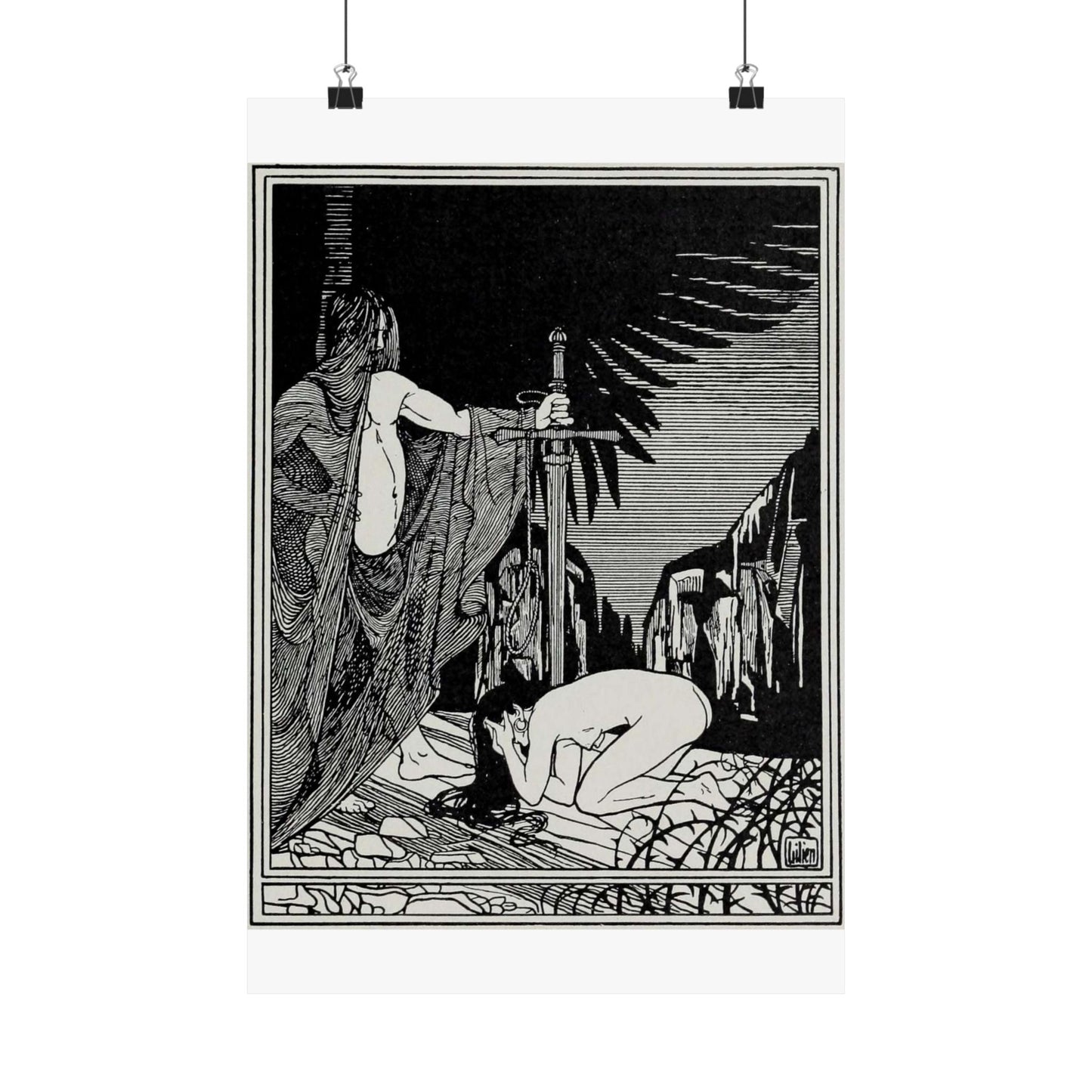 Juda 3 - Art nouveau public domain image High Quality Matte Wall Art Poster for Home, Office, Classroom