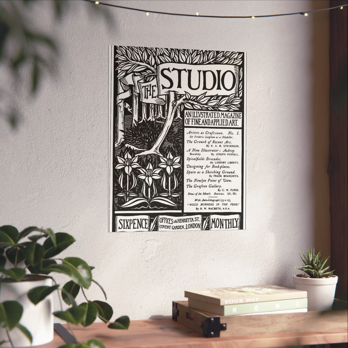 Aubrey Beardsley - Thestudiomagazinefirstcover High Quality Matte Wall Art Poster for Home, Office, Classroom