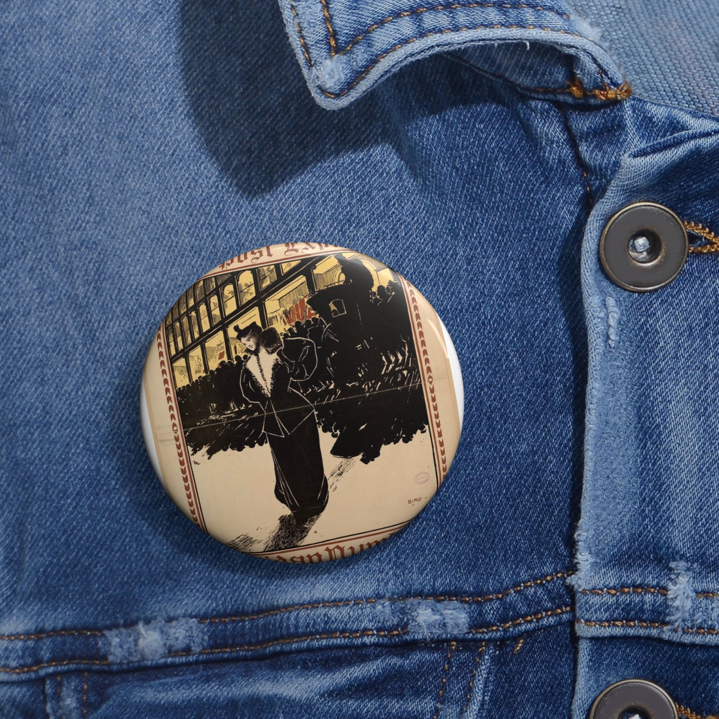 The post express, holiday number Pin Buttons with Crisp Design