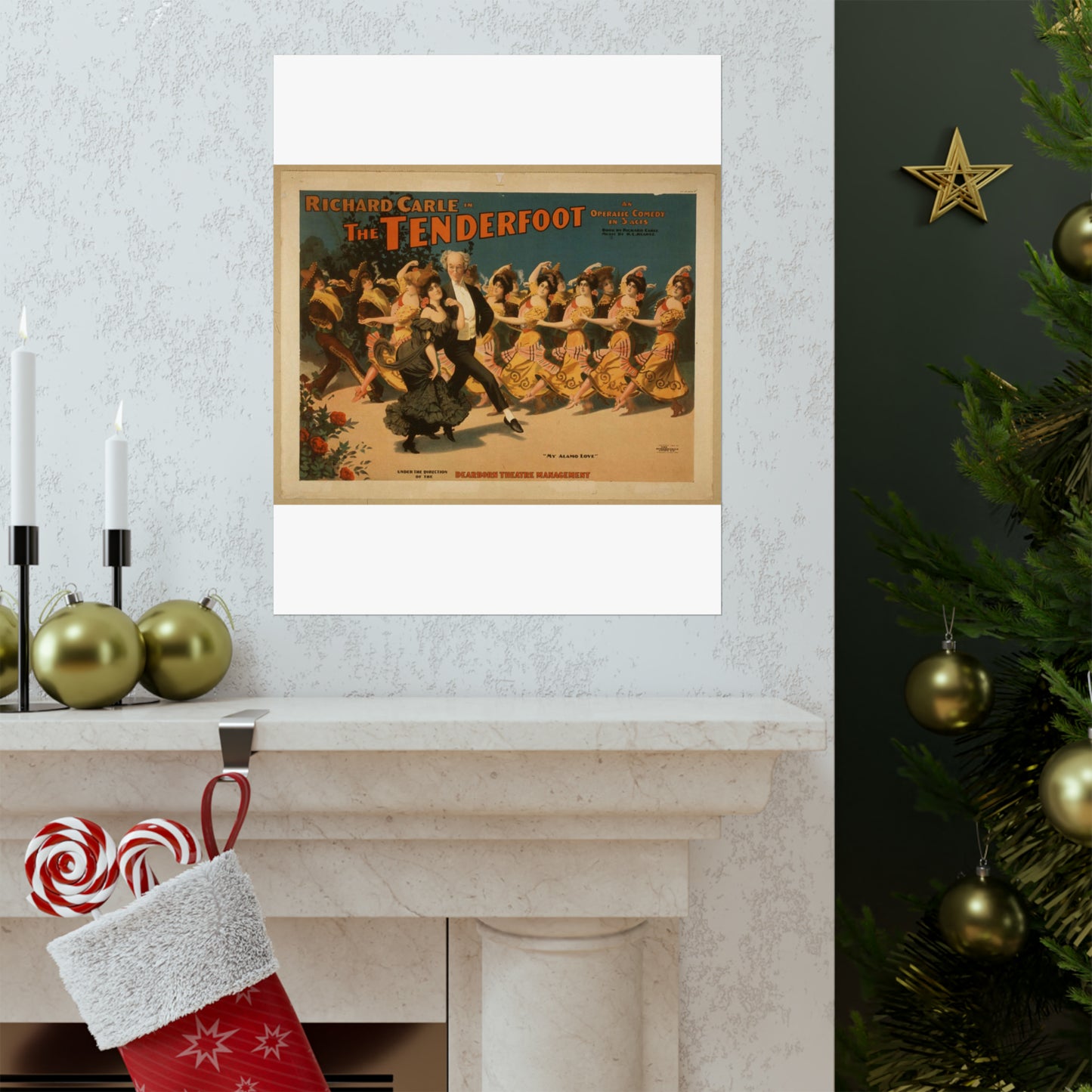 Richard Carle in The tenderfoot an operatic comedy in 3 acts : book by Richard Carle ; music by H.L. Heartz. High Quality Matte Wall Art Poster for Home, Office, Classroom